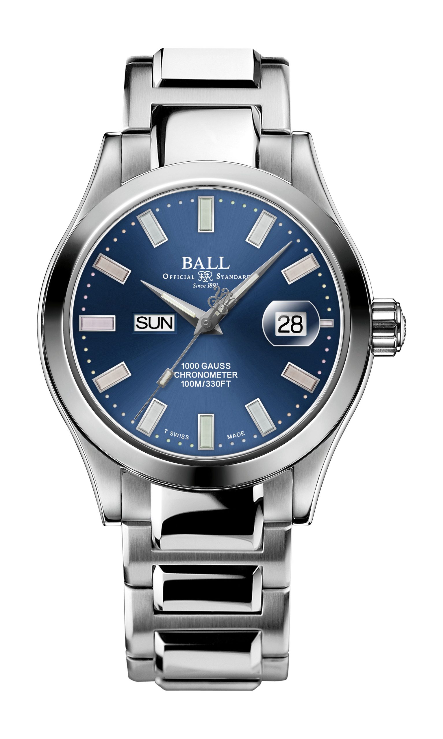 BALL Engineer III Marvelight Chronometer Day-Date luxury timepiece - detailed view