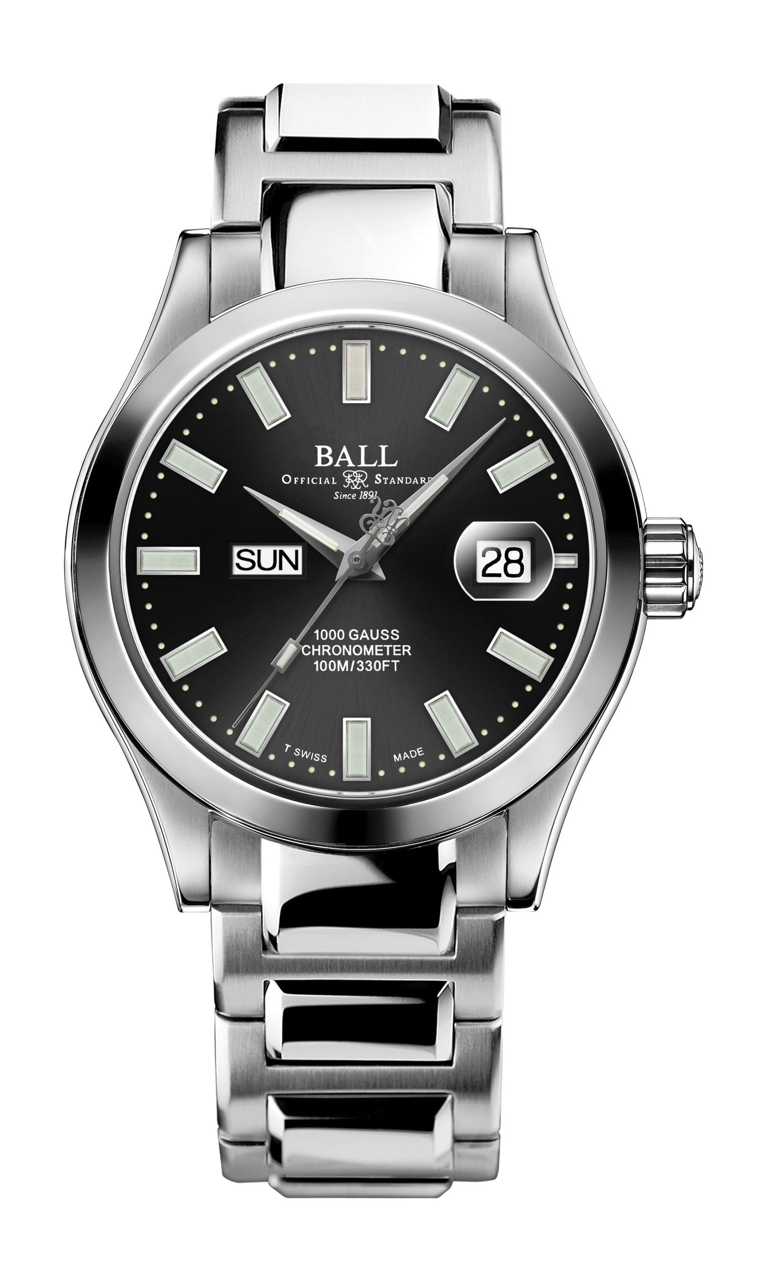 BALL Engineer III Marvelight Chronometer Day-Date luxury timepiece - detailed view