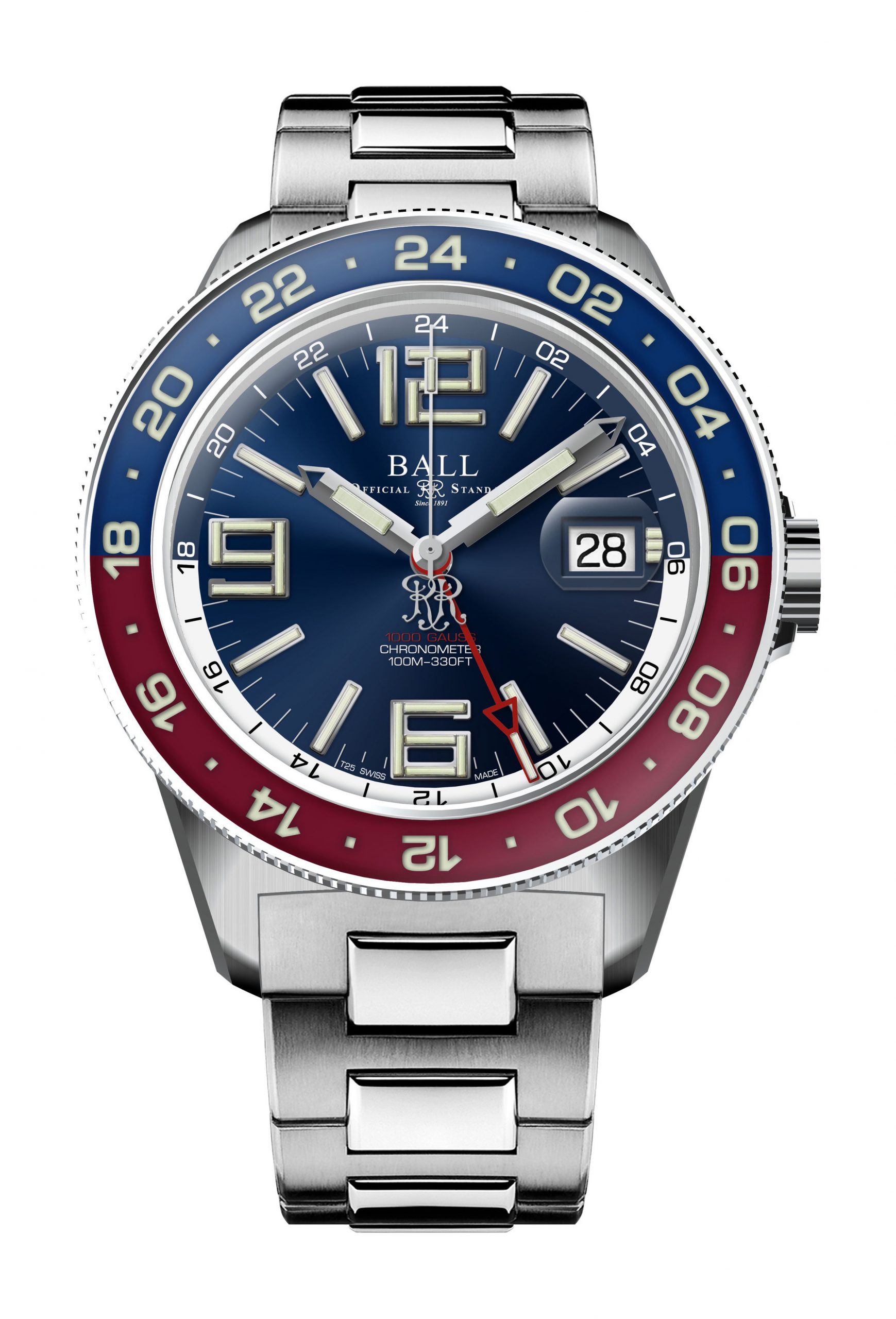 BALL Engineer III Maverick GMT luxury timepiece - detailed view