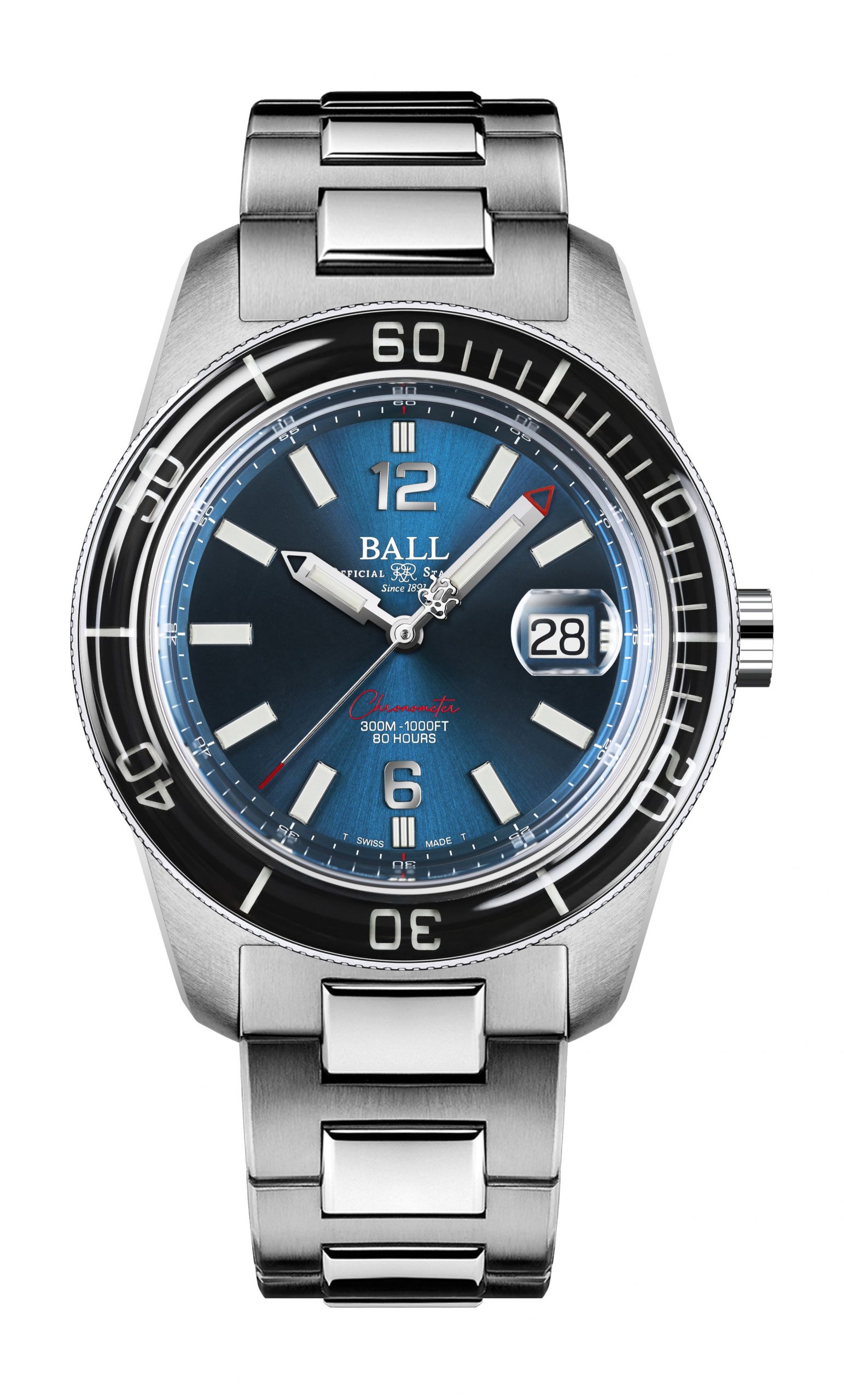 BALL Engineer M Skindiver III luxury timepiece - detailed view