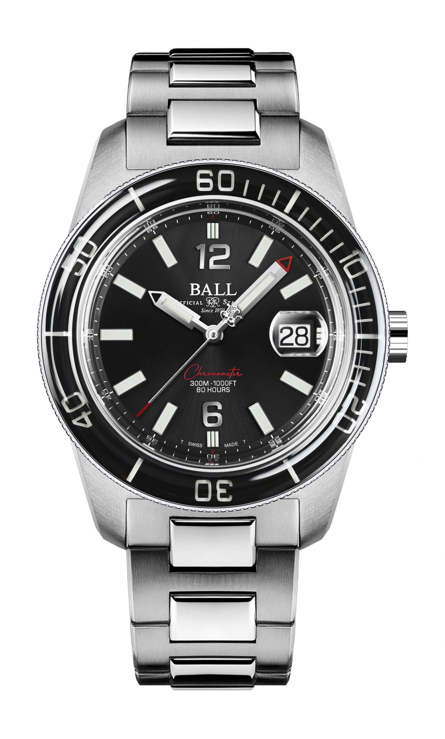 BALL Engineer M Skindiver III luxury timepiece - detailed view