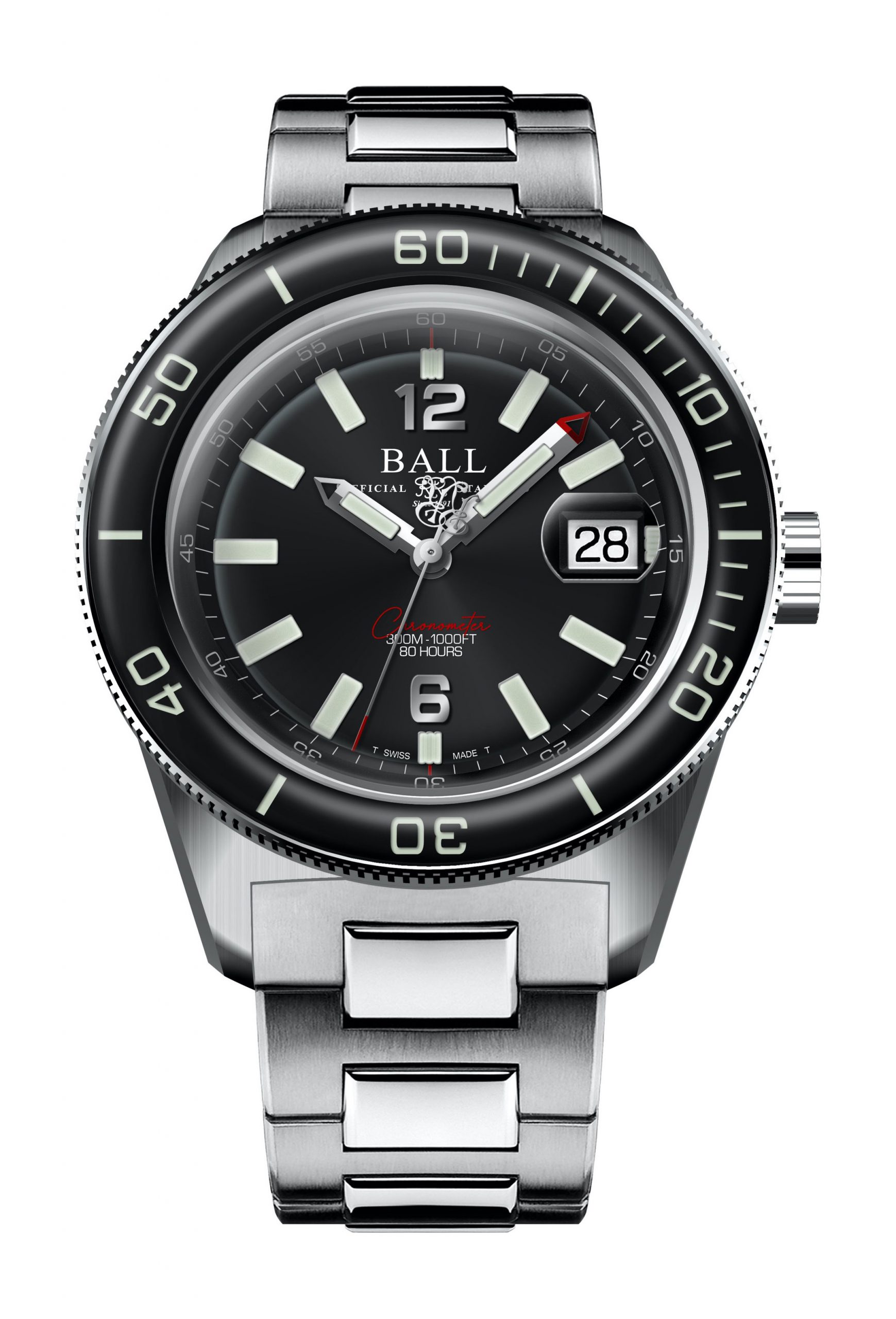 BALL Engineer M Skindiver III luxury timepiece - detailed view