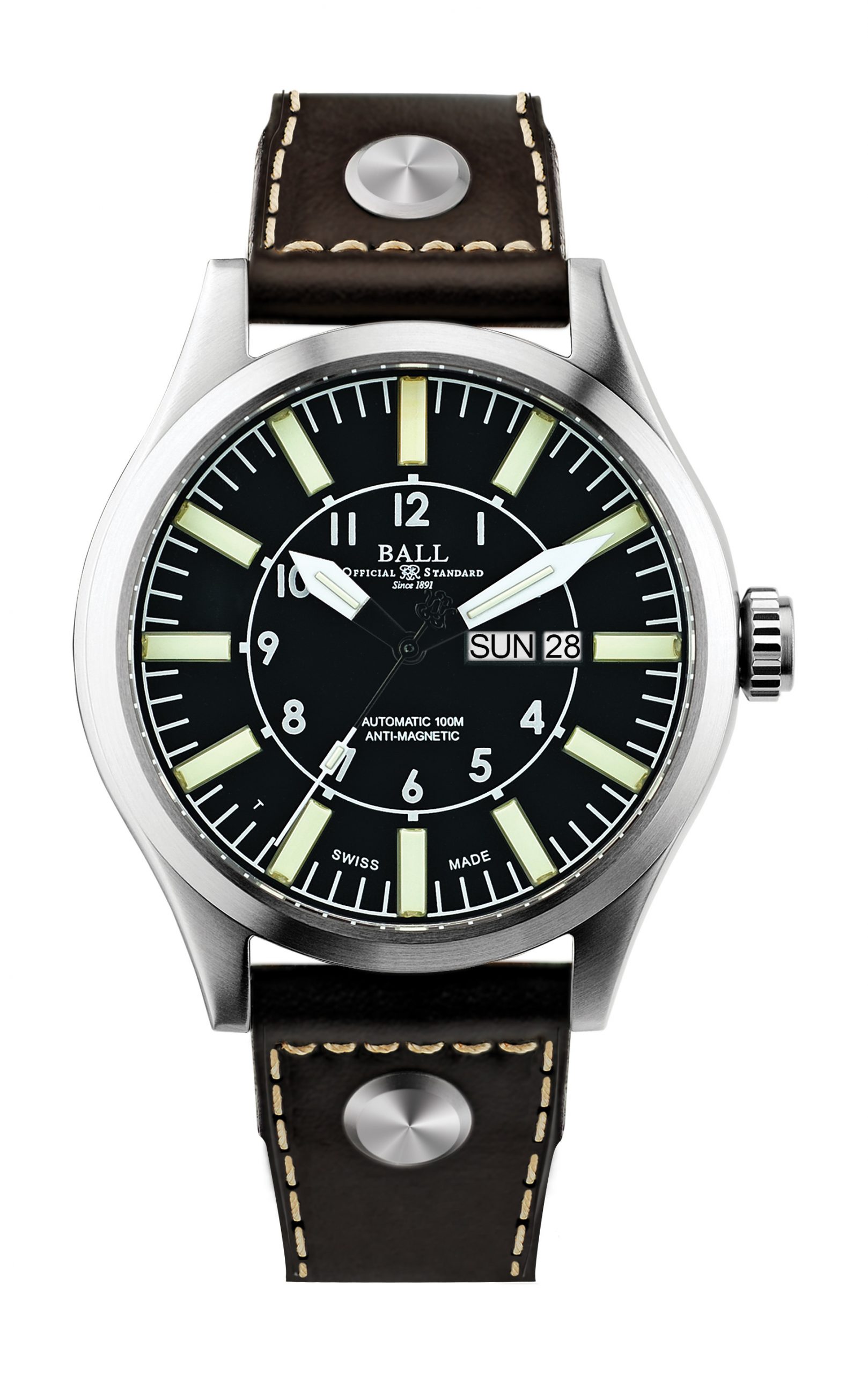 BALL Engineer Master II Aviator luxury timepiece - detailed view