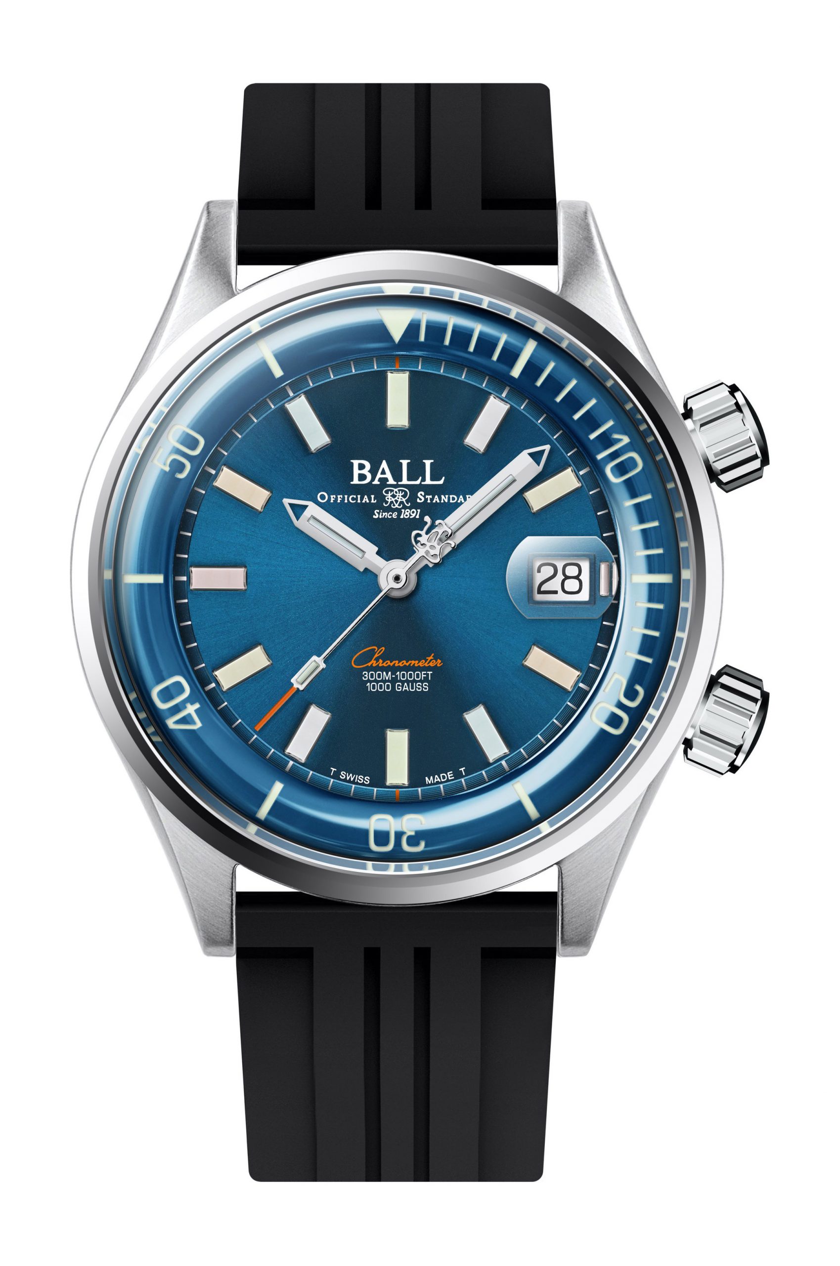 BALL Engineer Master II Diver Chronometer luxury timepiece - detailed view
