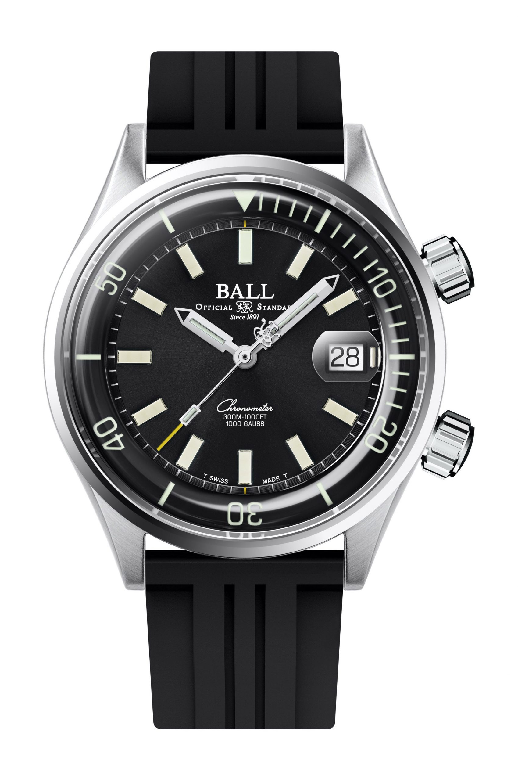 BALL Engineer Master II Diver Chronometer luxury timepiece - detailed view