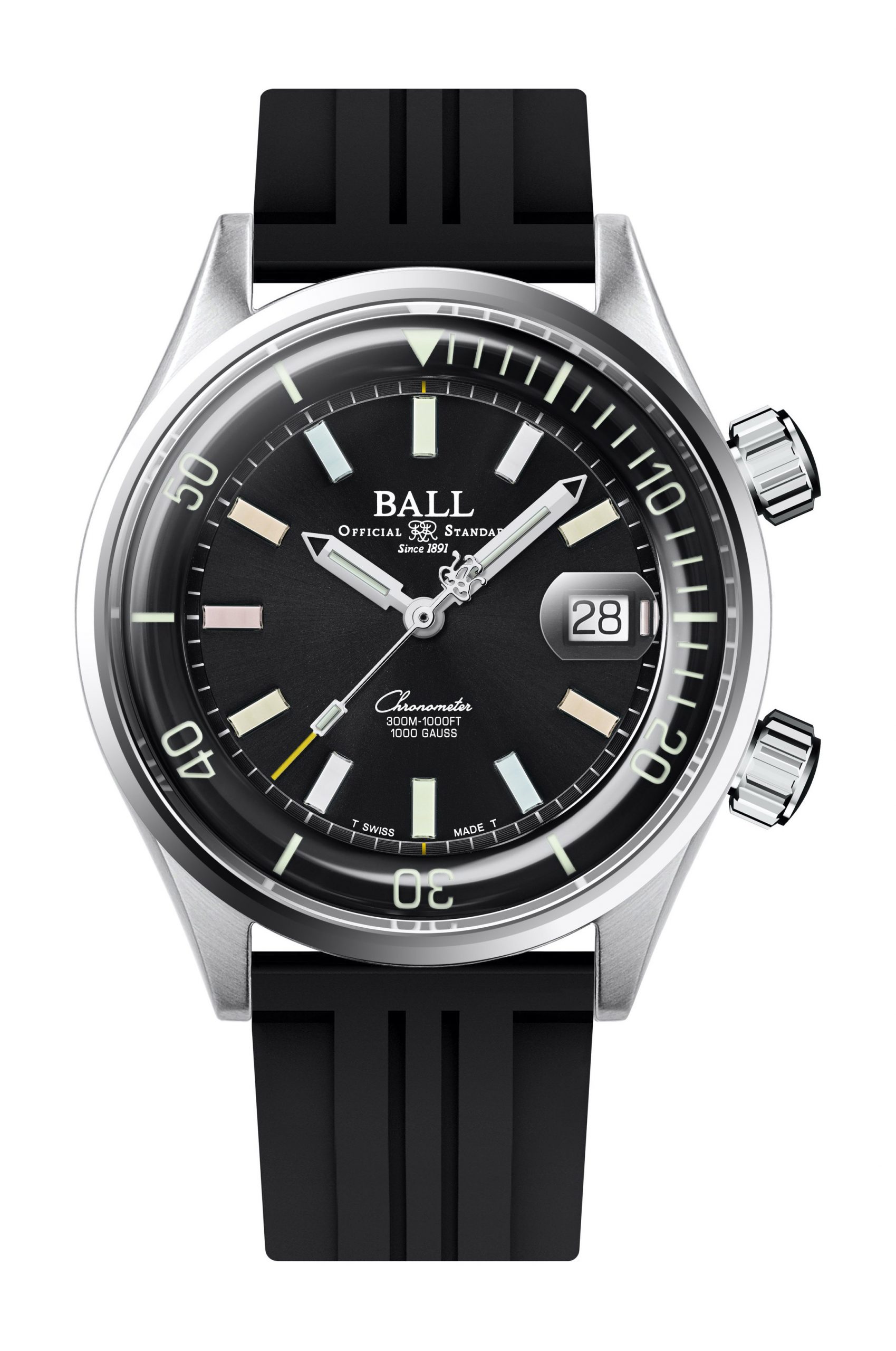 BALL Engineer Master II Diver Chronometer luxury timepiece - detailed view