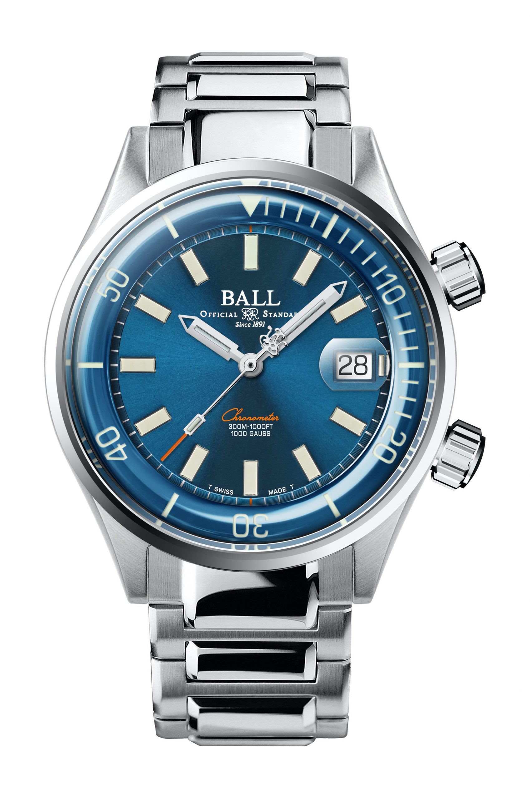 BALL Engineer Master II Diver Chronometer luxury timepiece - detailed view