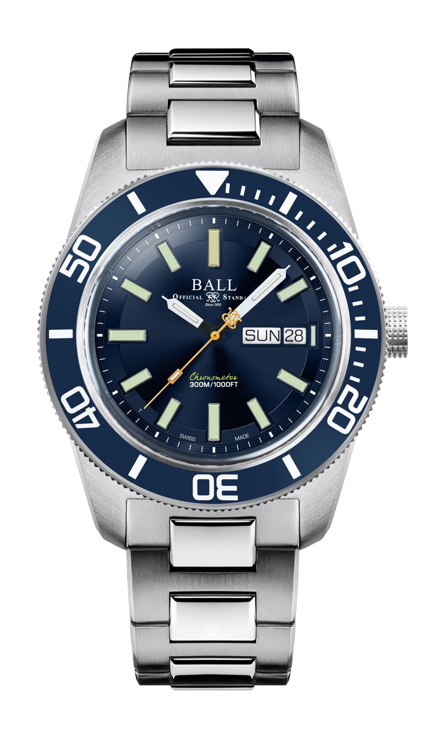 BALL Engineer Master II Skindiver Heritage luxury timepiece - detailed view