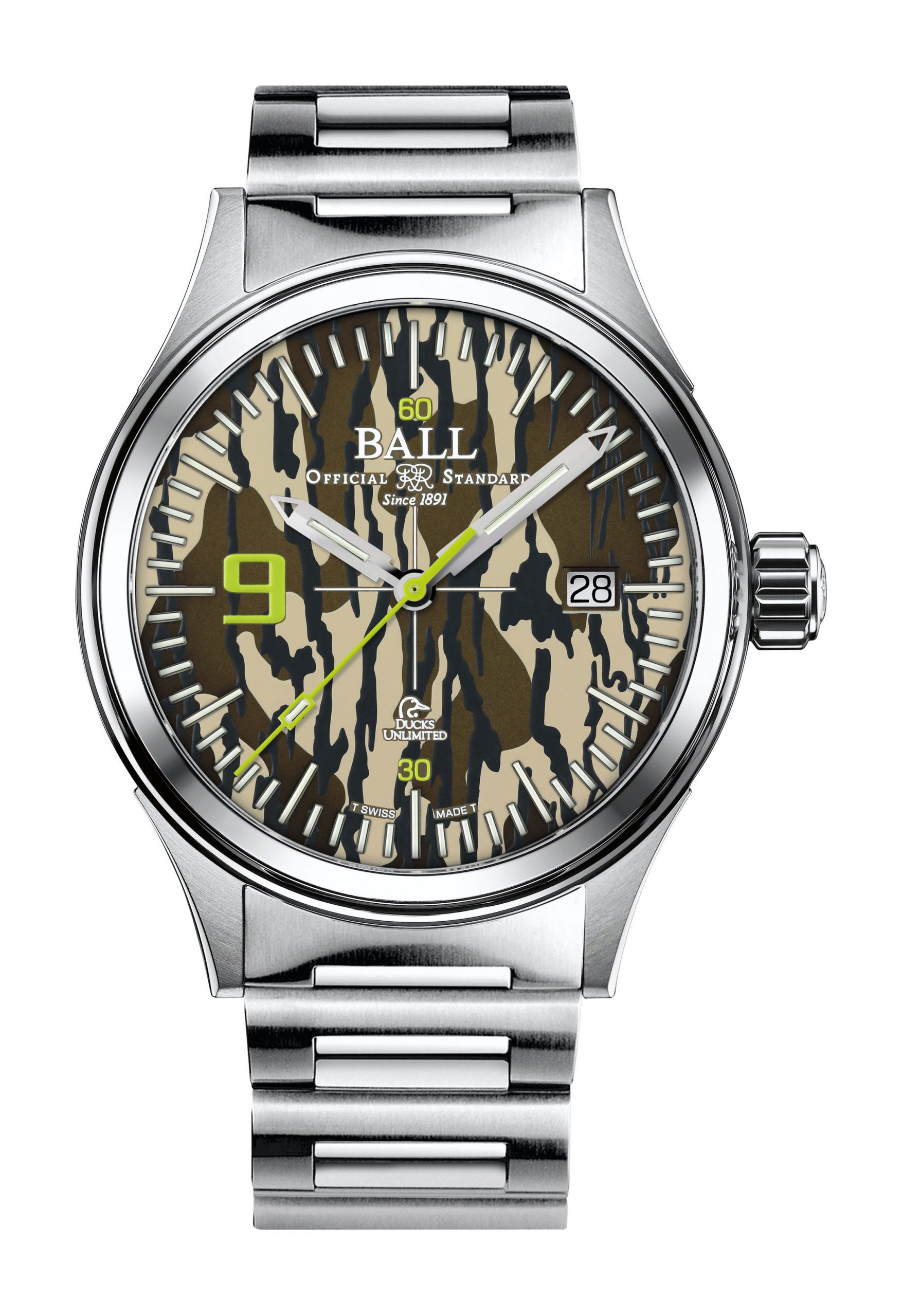 BALL Fireman Ducks Unlimited Camouflage luxury timepiece - detailed view