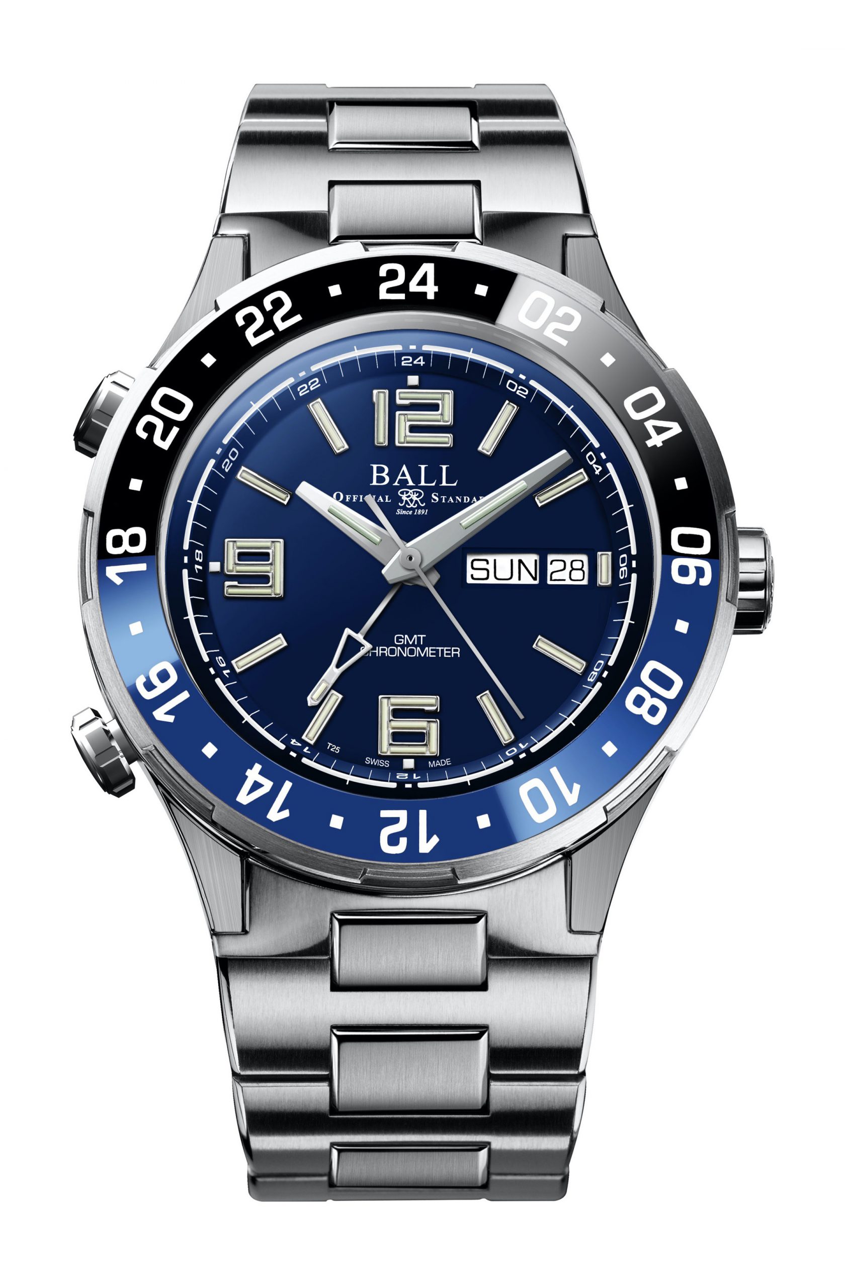 BALL Roadmaster Marine GMT luxury timepiece - detailed view