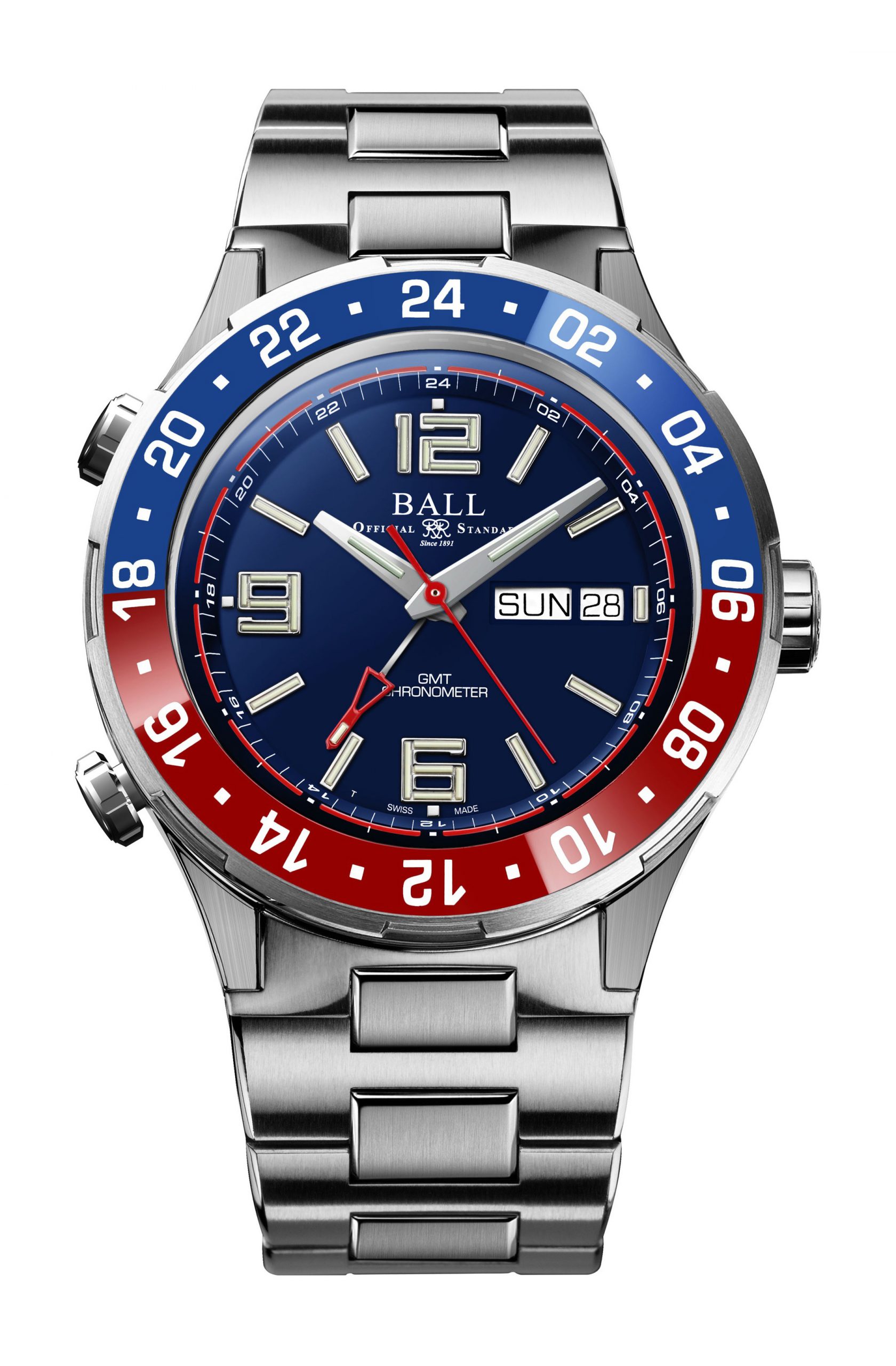 BALL Roadmaster Marine GMT 40 luxury timepiece - detailed view