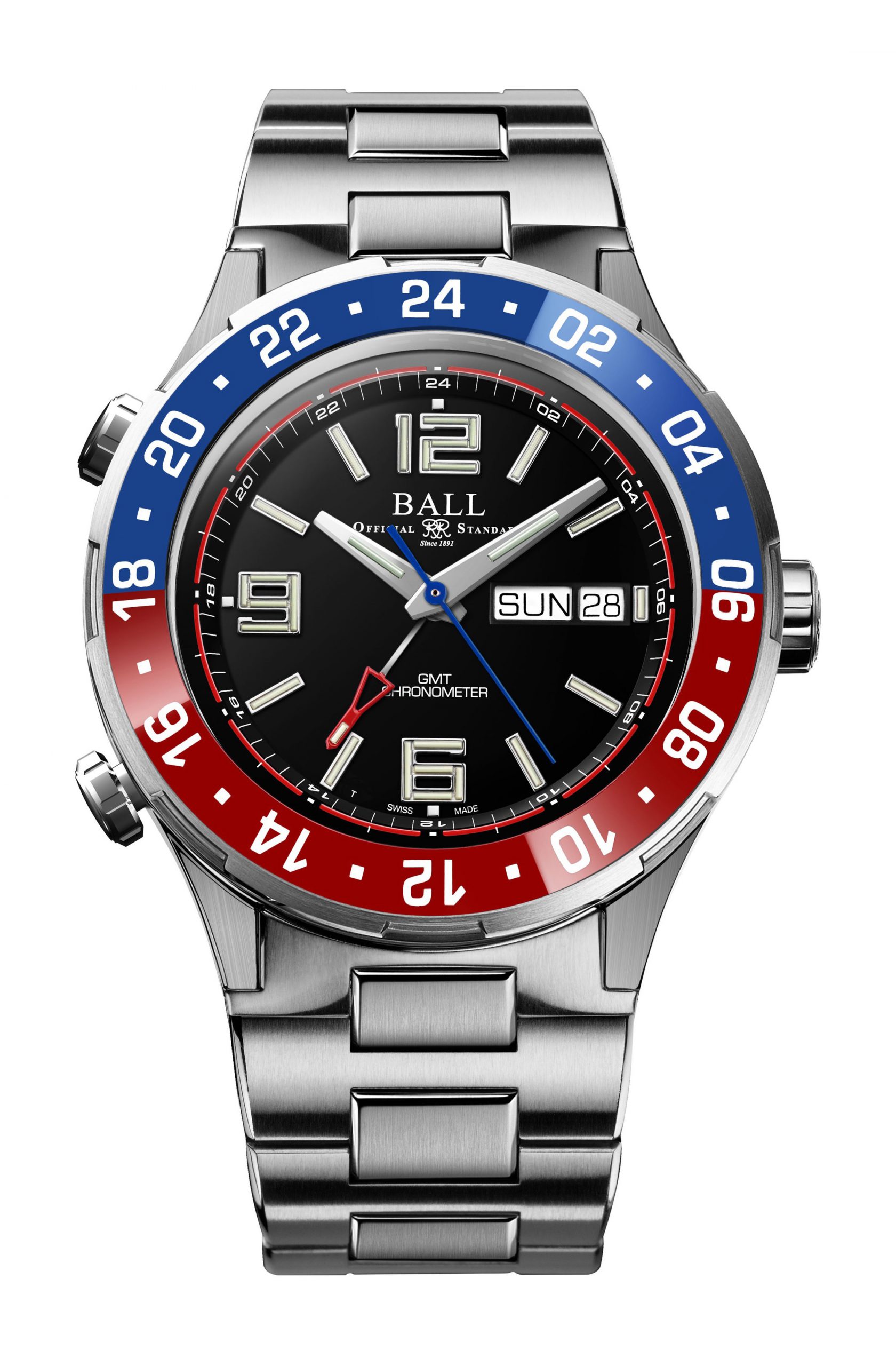 BALL Roadmaster Marine GMT 40 luxury timepiece - detailed view