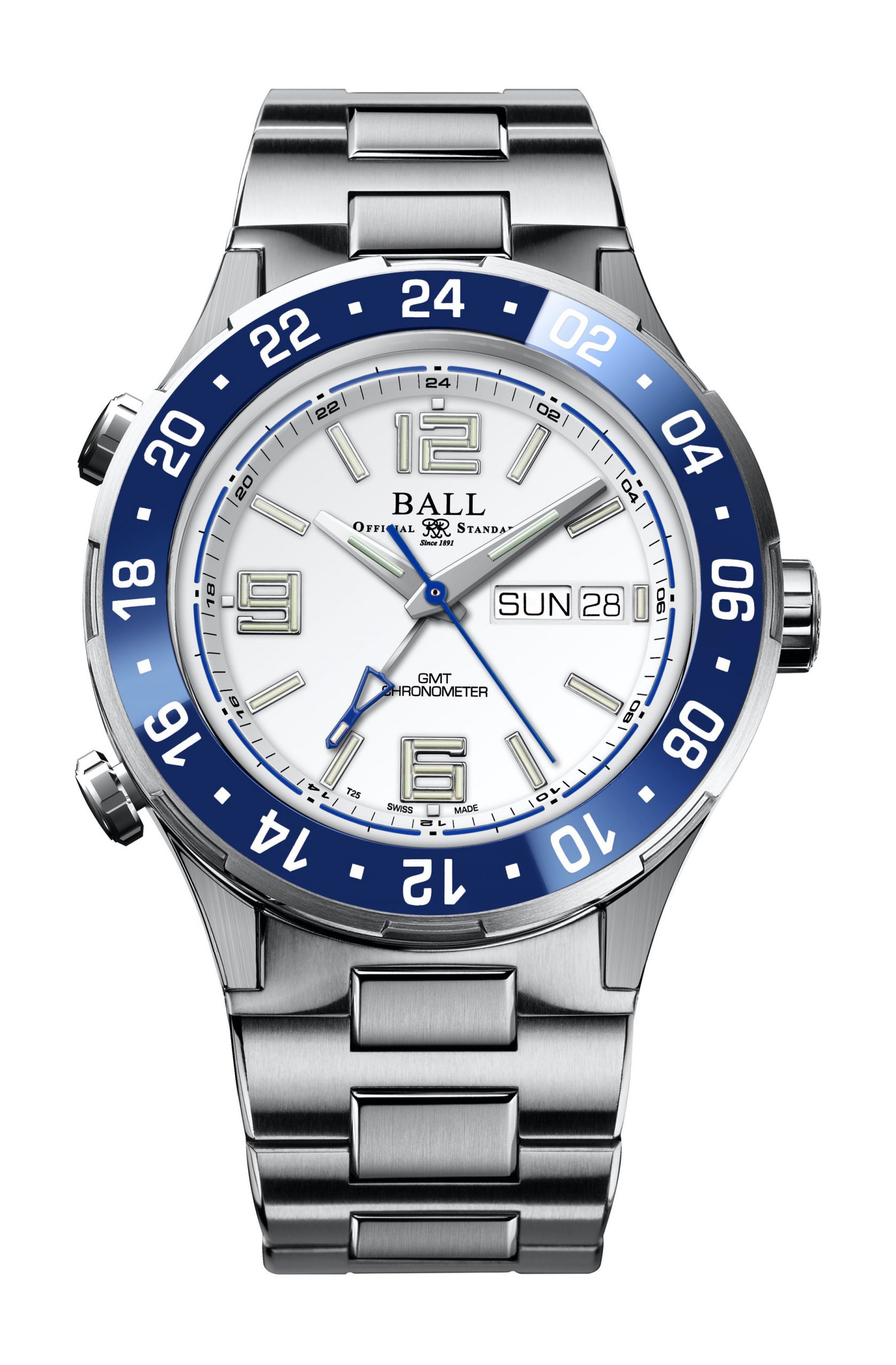 BALL Roadmaster Marine GMT luxury timepiece - detailed view