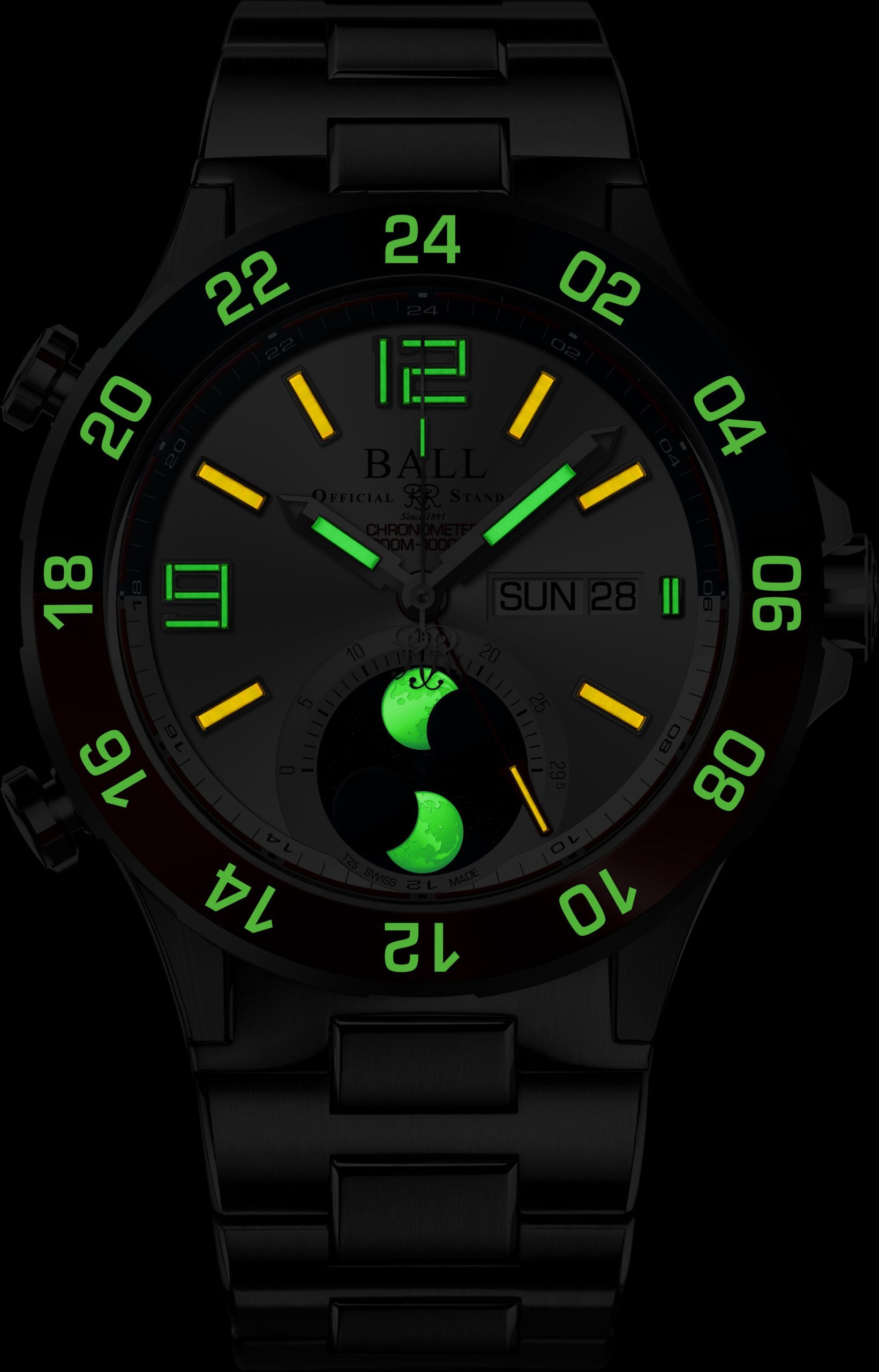 BALL Roadmaster Marine GMT Moon Phase - View 2