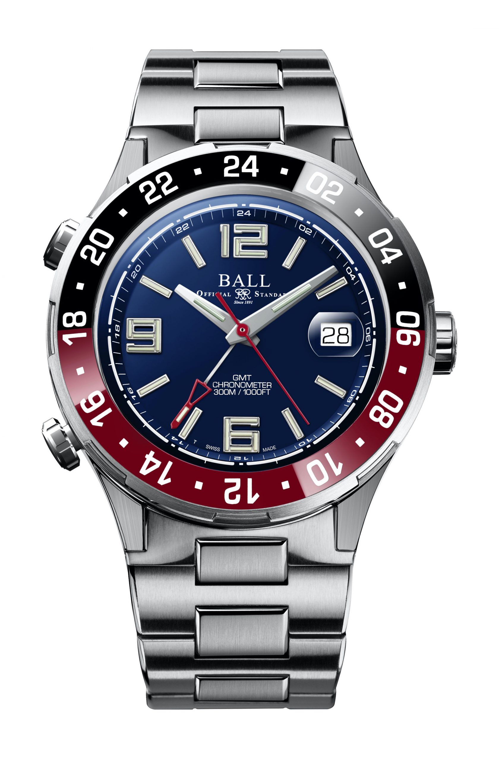 BALL Roadmaster Pilot GMT luxury timepiece - detailed view