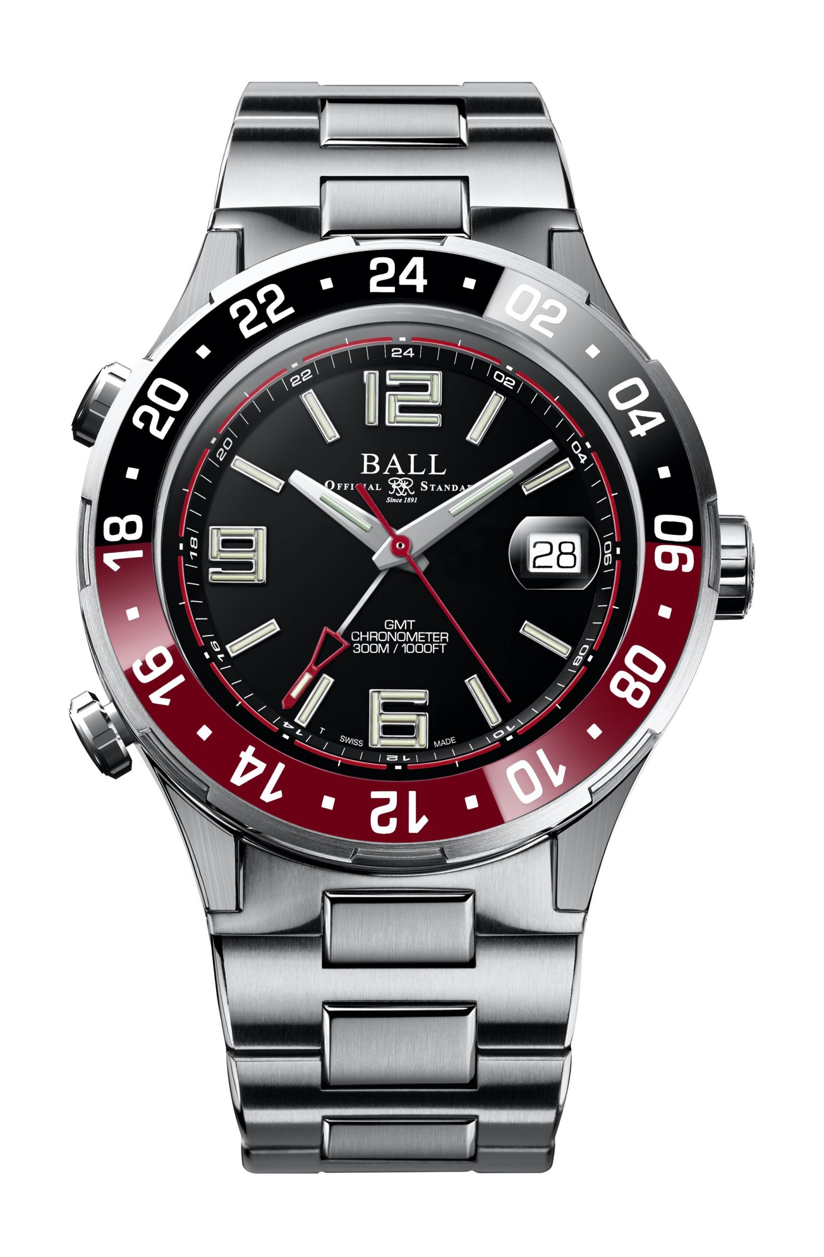 BALL Roadmaster Pilot GMT luxury timepiece - detailed view