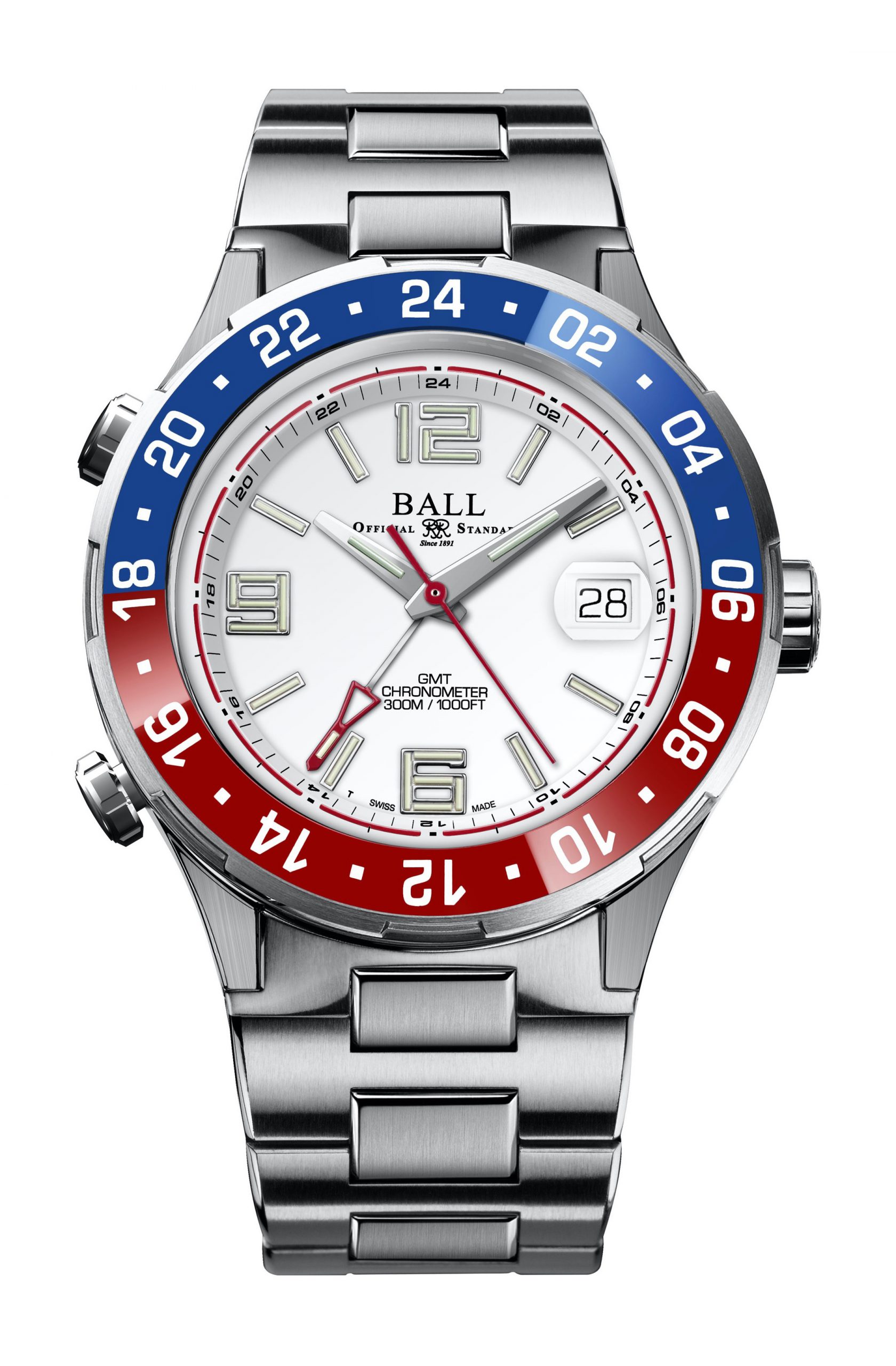 BALL Roadmaster Pilot GMT luxury timepiece - detailed view