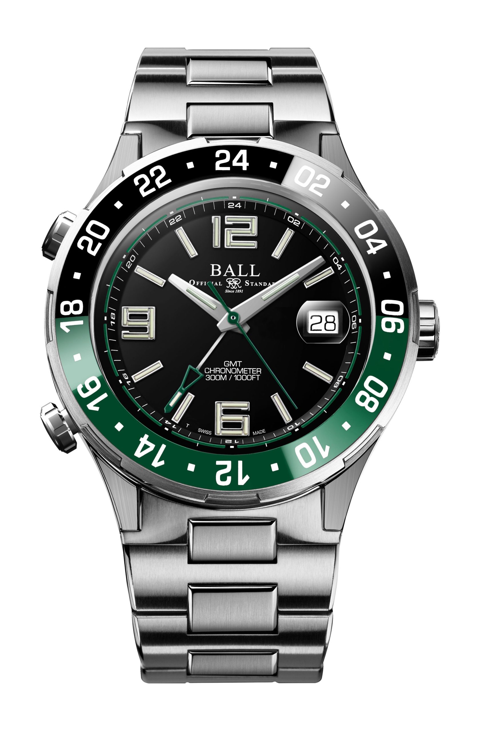 BALL Roadmaster Pilot GMT luxury timepiece - detailed view