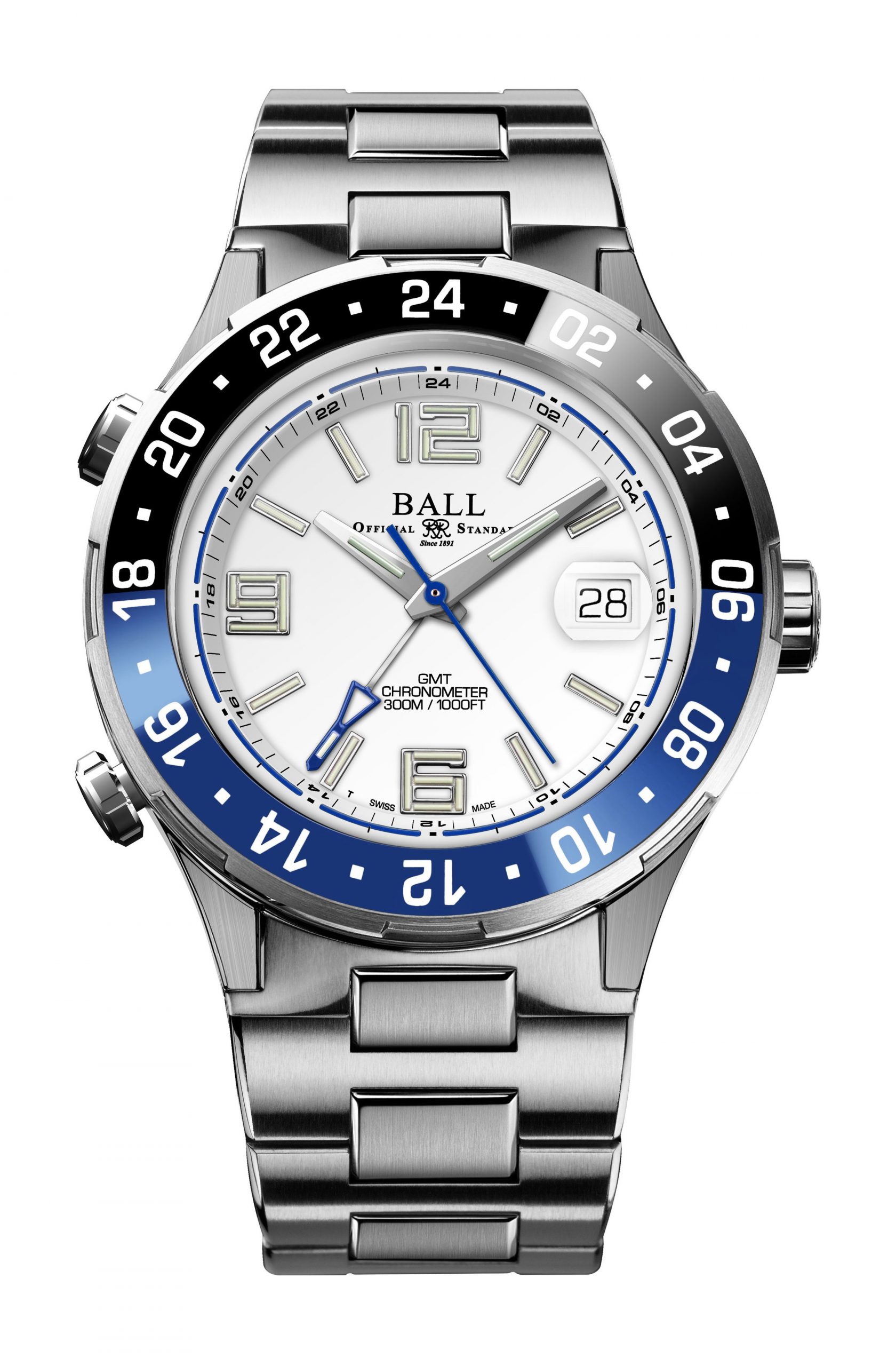 BALL Roadmaster Pilot GMT luxury timepiece - detailed view