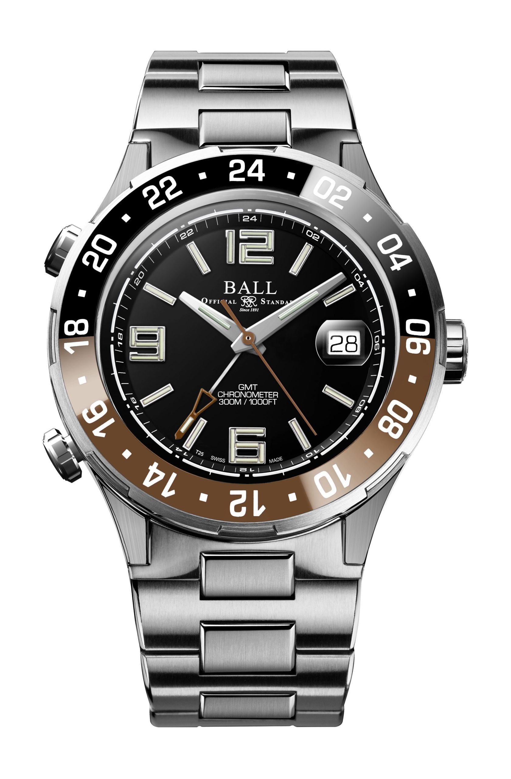 BALL Roadmaster Pilot GMT luxury timepiece - detailed view