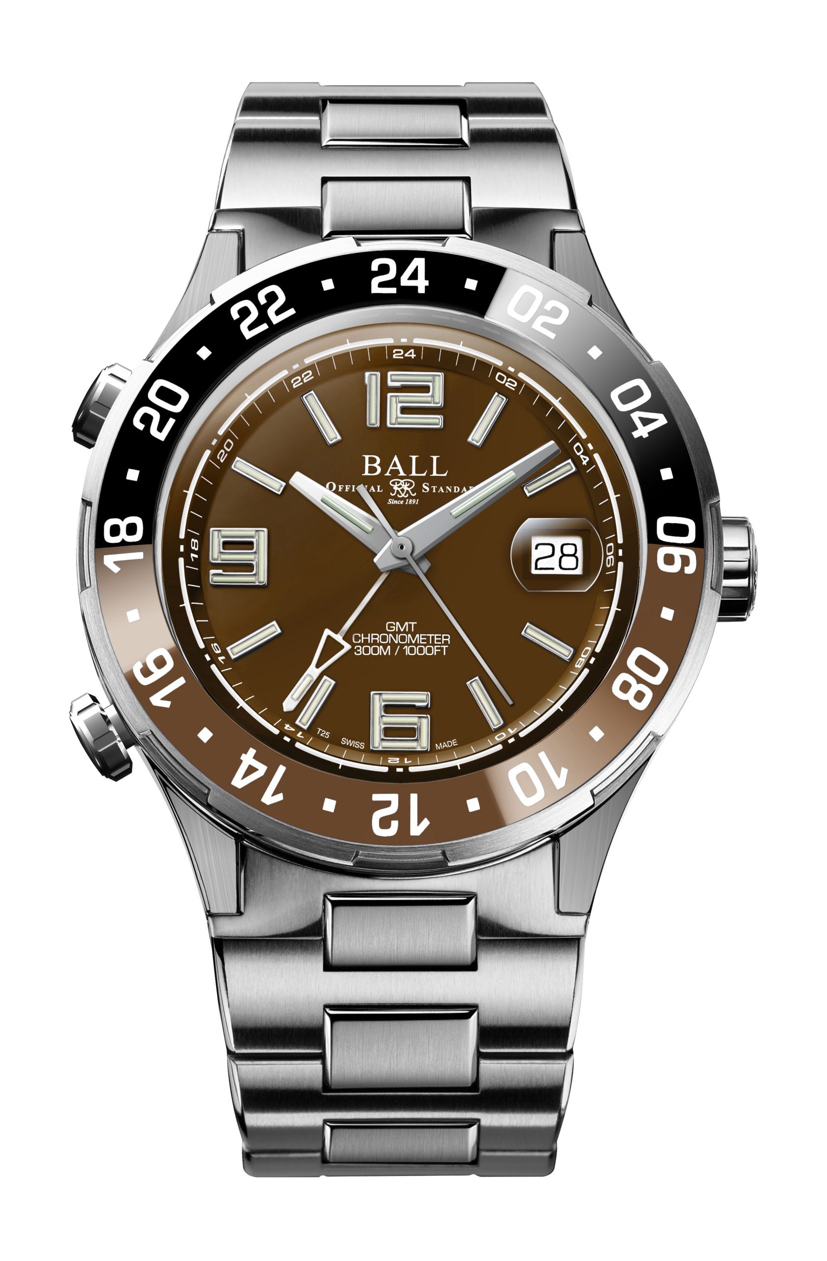 BALL Roadmaster Pilot GMT luxury timepiece - detailed view