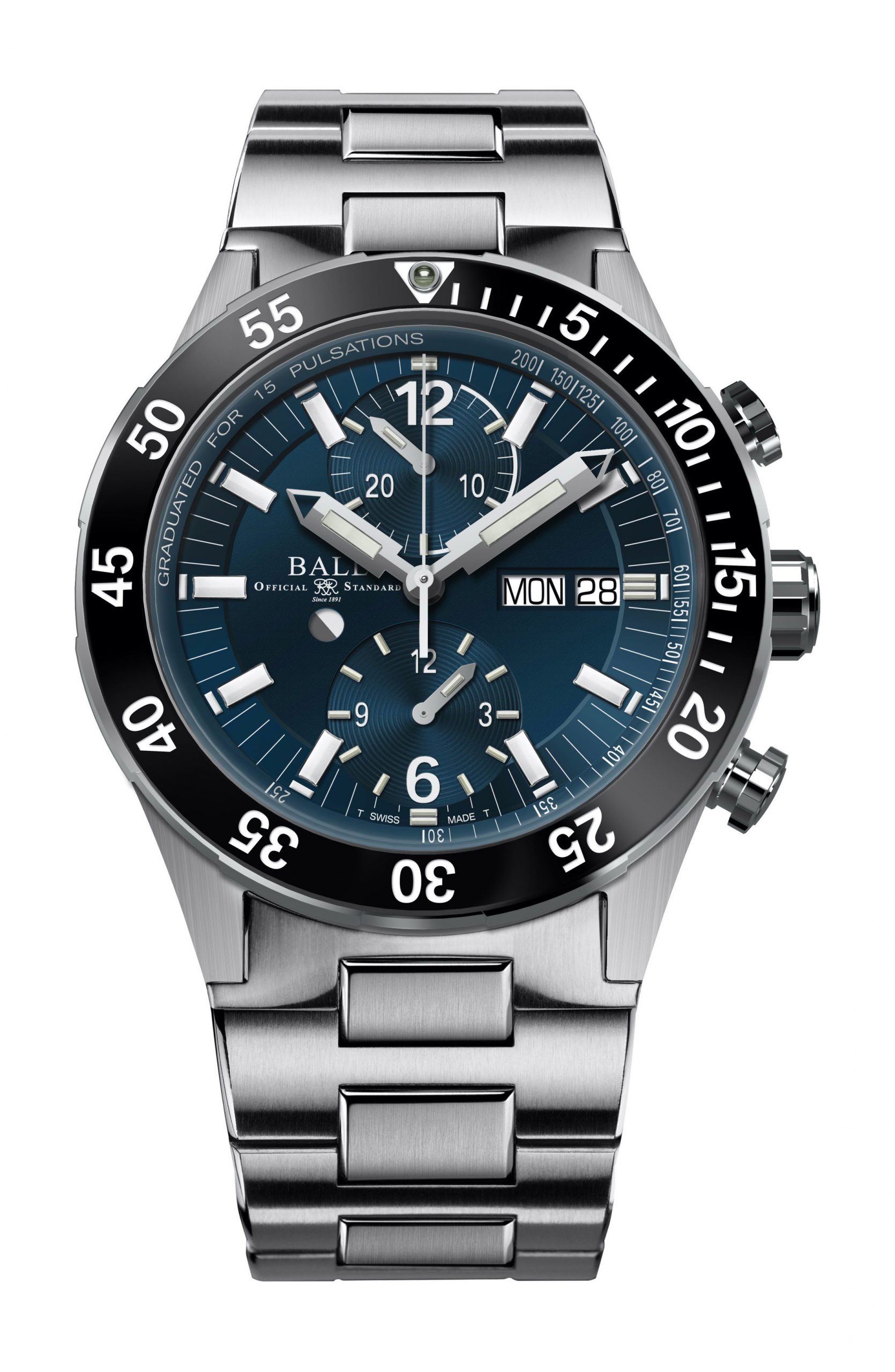 BALL Roadmaster Rescue Chronograph 41 luxury timepiece - detailed view