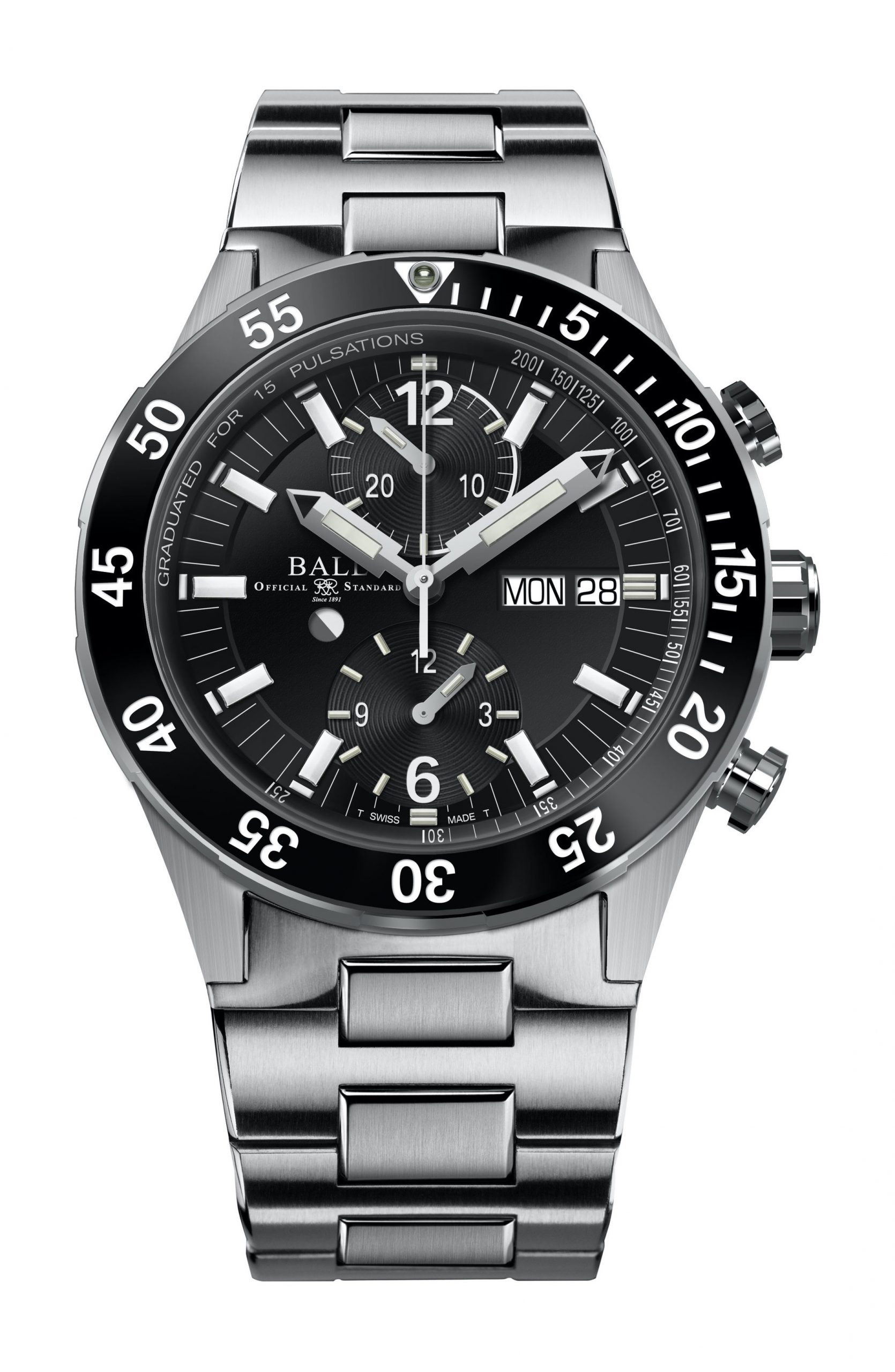 BALL Roadmaster Rescue Chronograph 41 luxury timepiece - detailed view