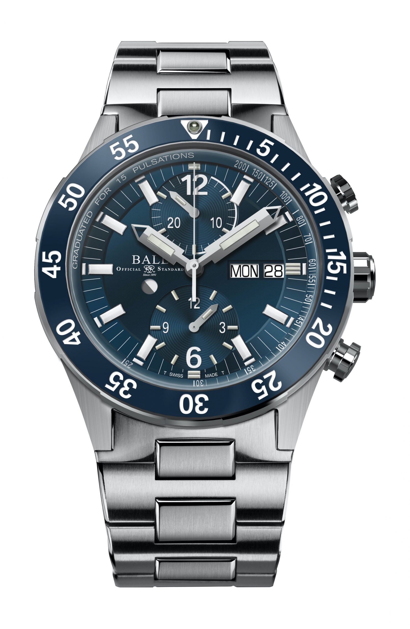 BALL Roadmaster Rescue Chronograph 41 luxury timepiece - detailed view
