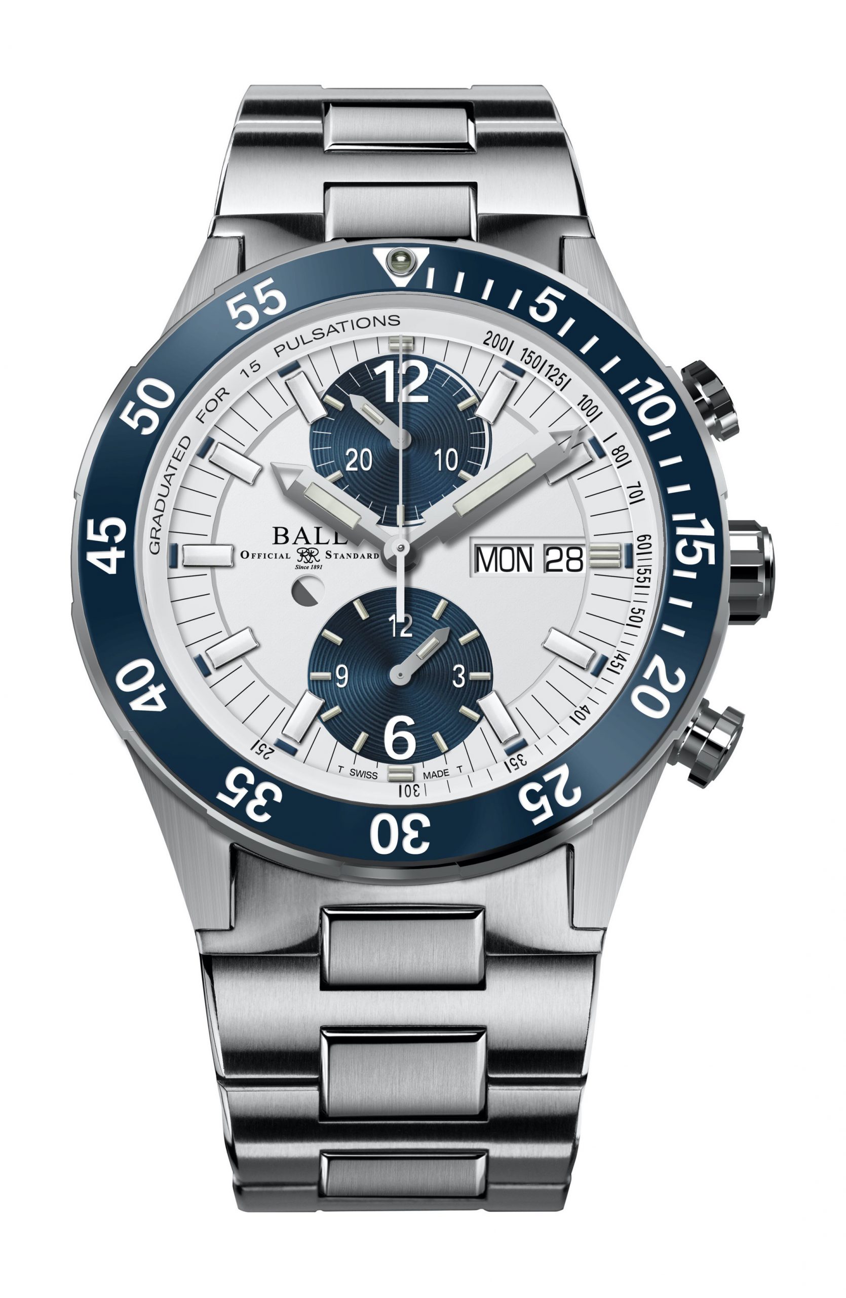 BALL Roadmaster Rescue Chronograph 41 luxury timepiece - detailed view