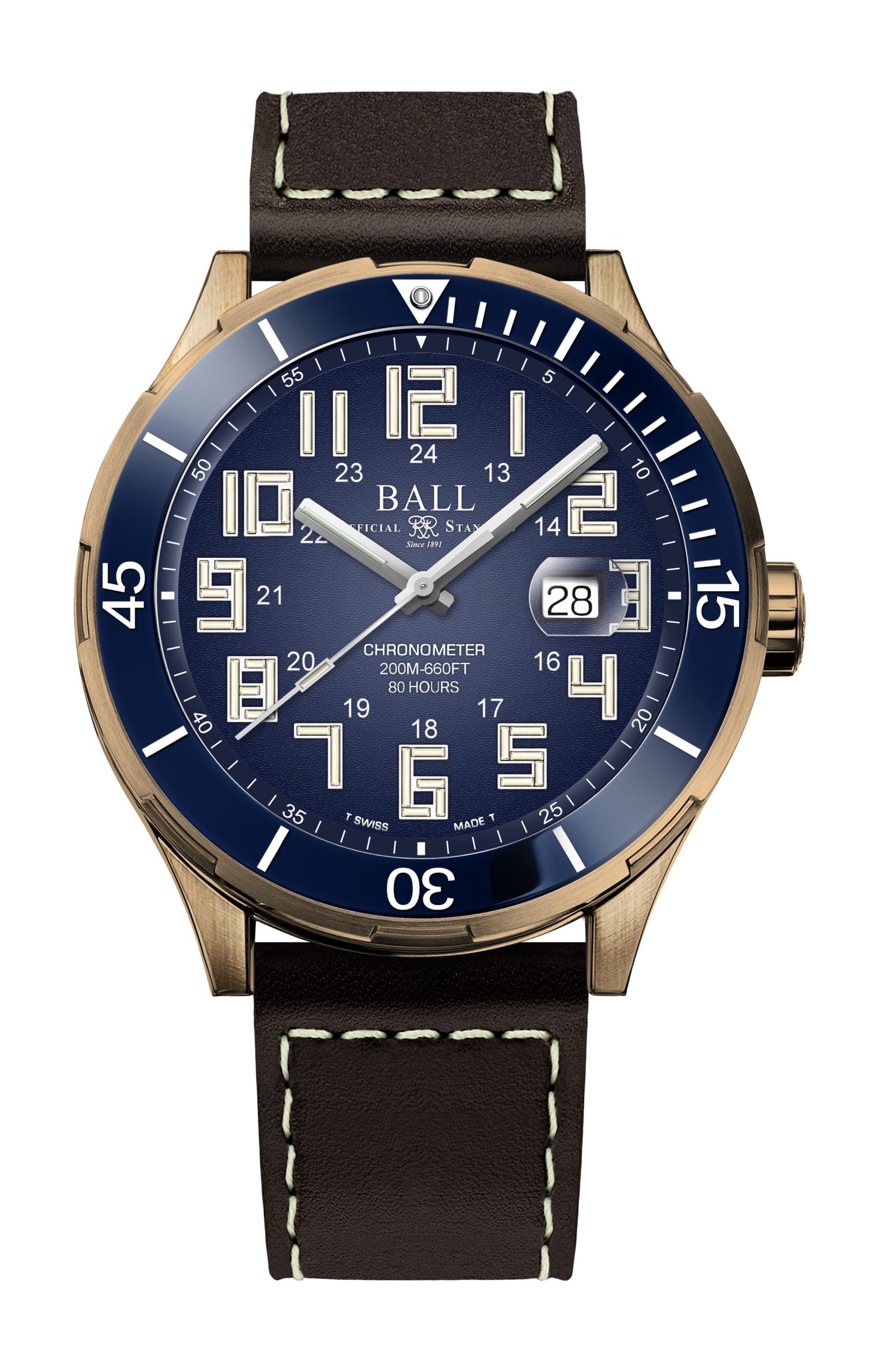 BALL Roadmaster StarLight Bronze luxury timepiece - detailed view
