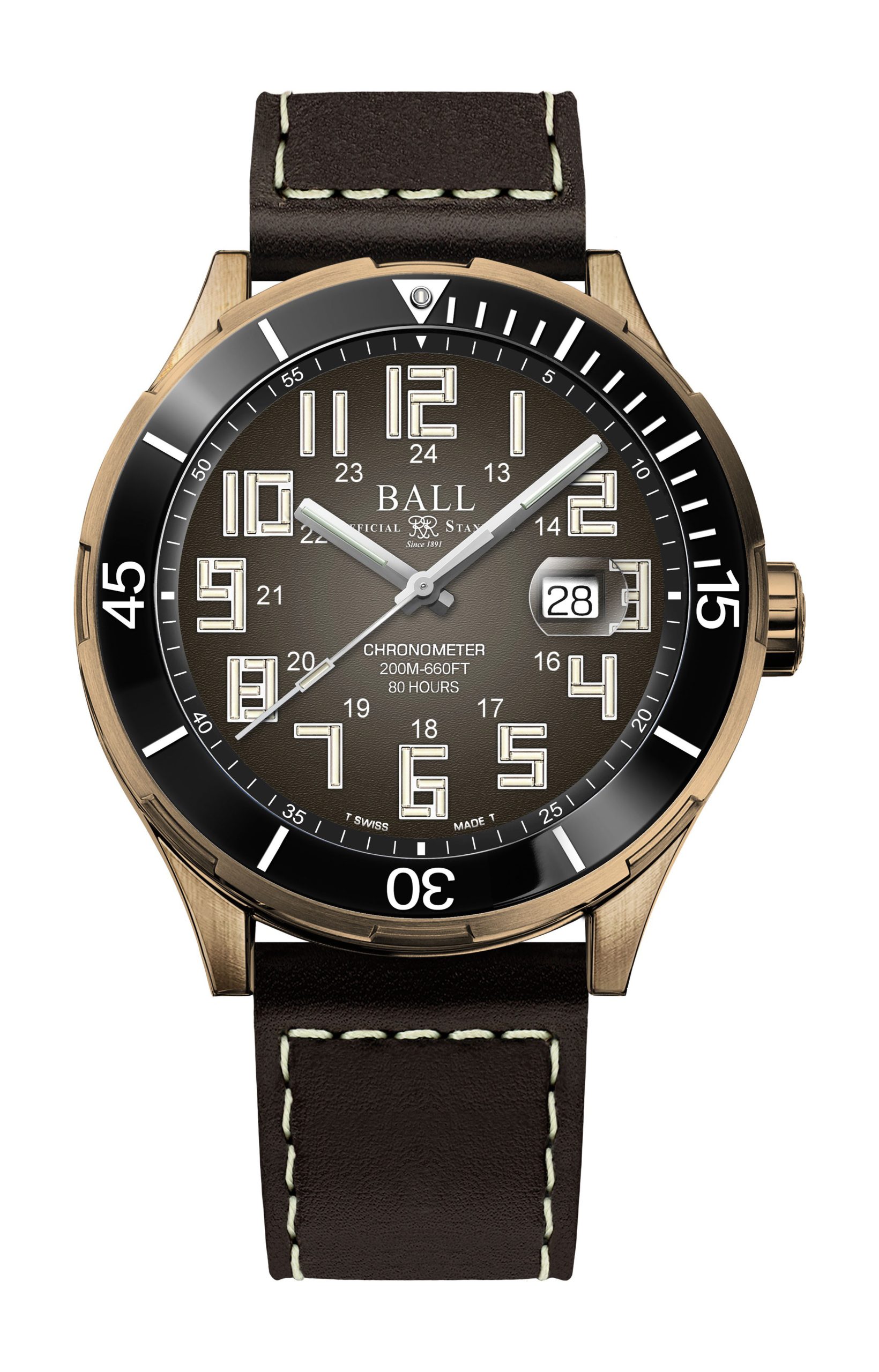 BALL Roadmaster StarLight Bronze luxury timepiece - detailed view