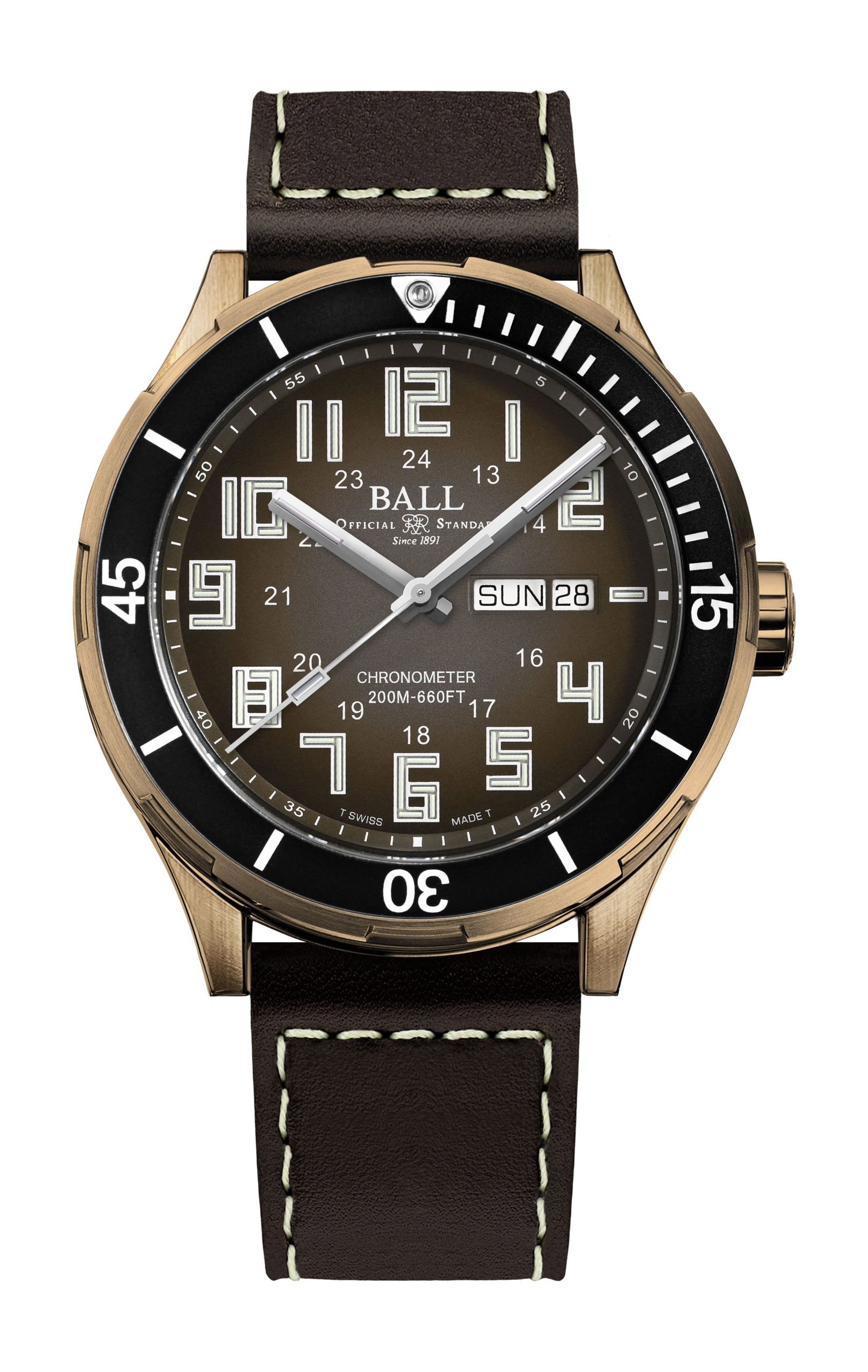 BALL Roadmaster StarLight Bronze luxury timepiece - detailed view