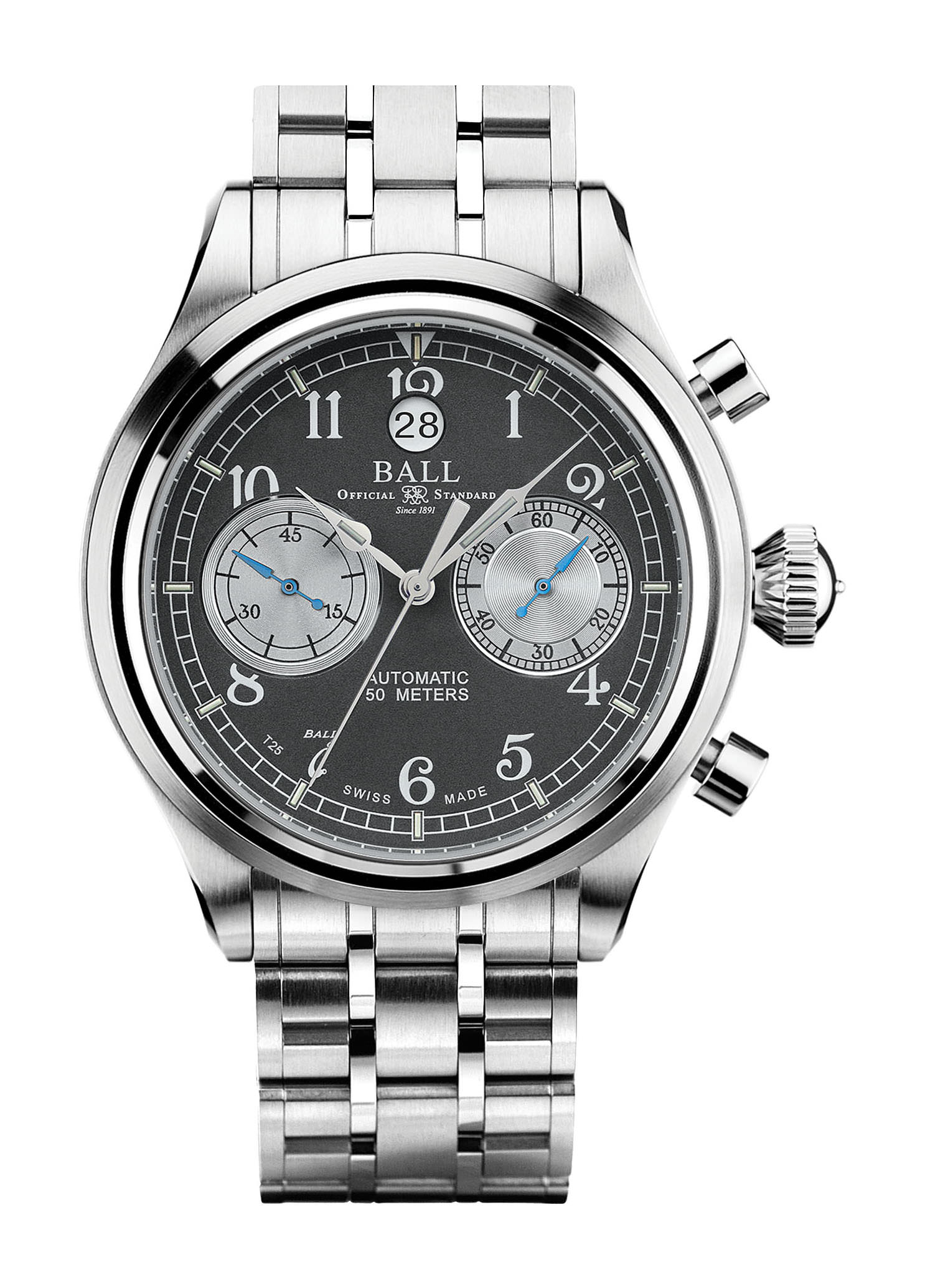 BALL Trainmaster Cannonball luxury timepiece - detailed view
