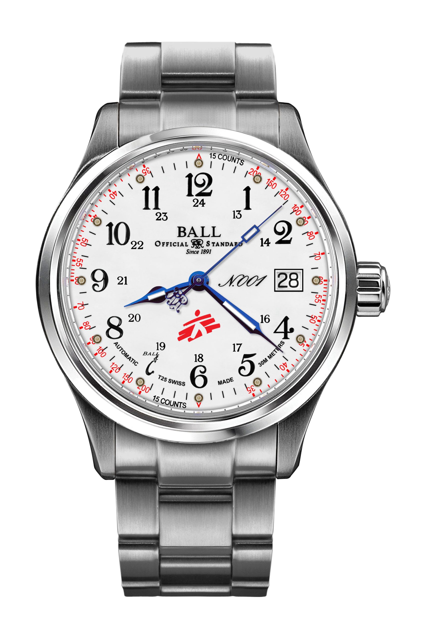 BALL Trainmaster MSF Humanity luxury timepiece - detailed view
