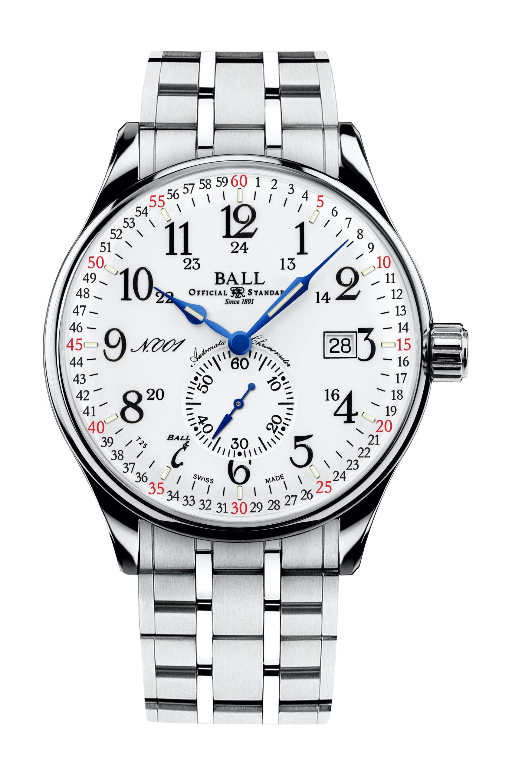 BALL Trainmaster Railroad Standard 130 Years luxury timepiece - detailed view