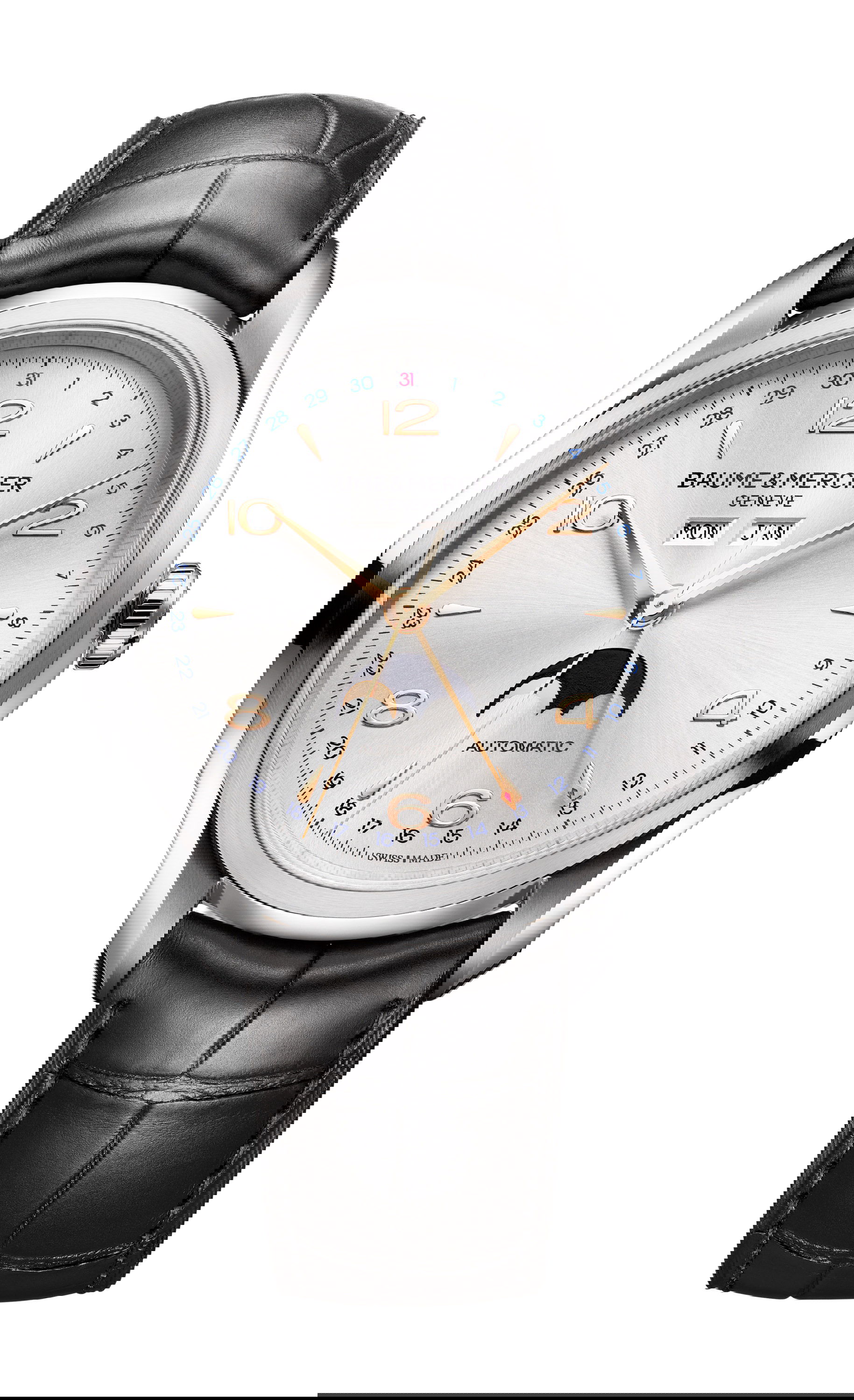 Baume & Mercier Clifton luxury timepiece - detailed view