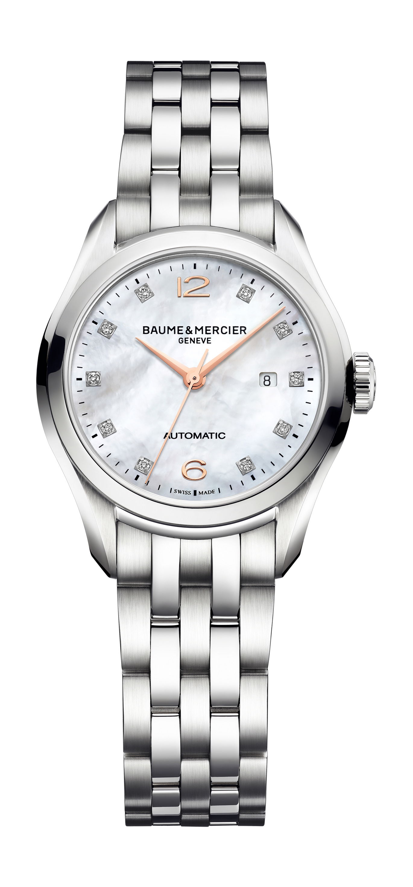 Baume & Mercier Clifton luxury timepiece - detailed view