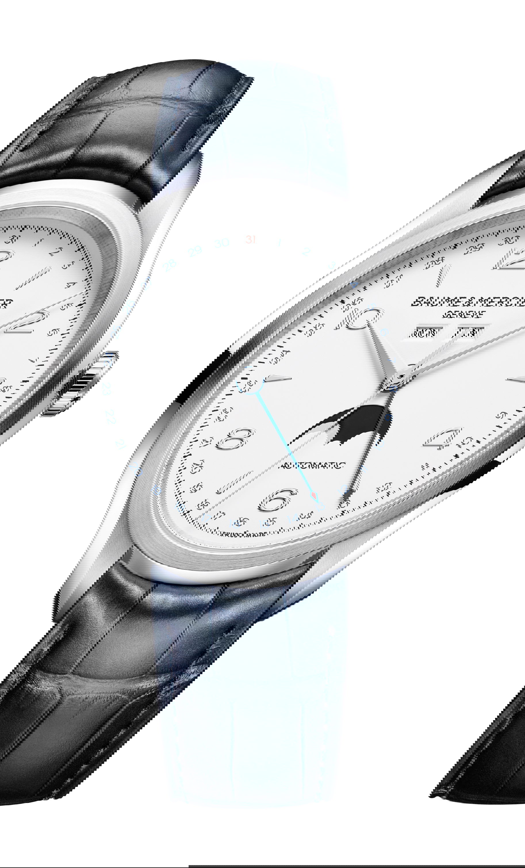 Baume & Mercier Clifton luxury timepiece - detailed view