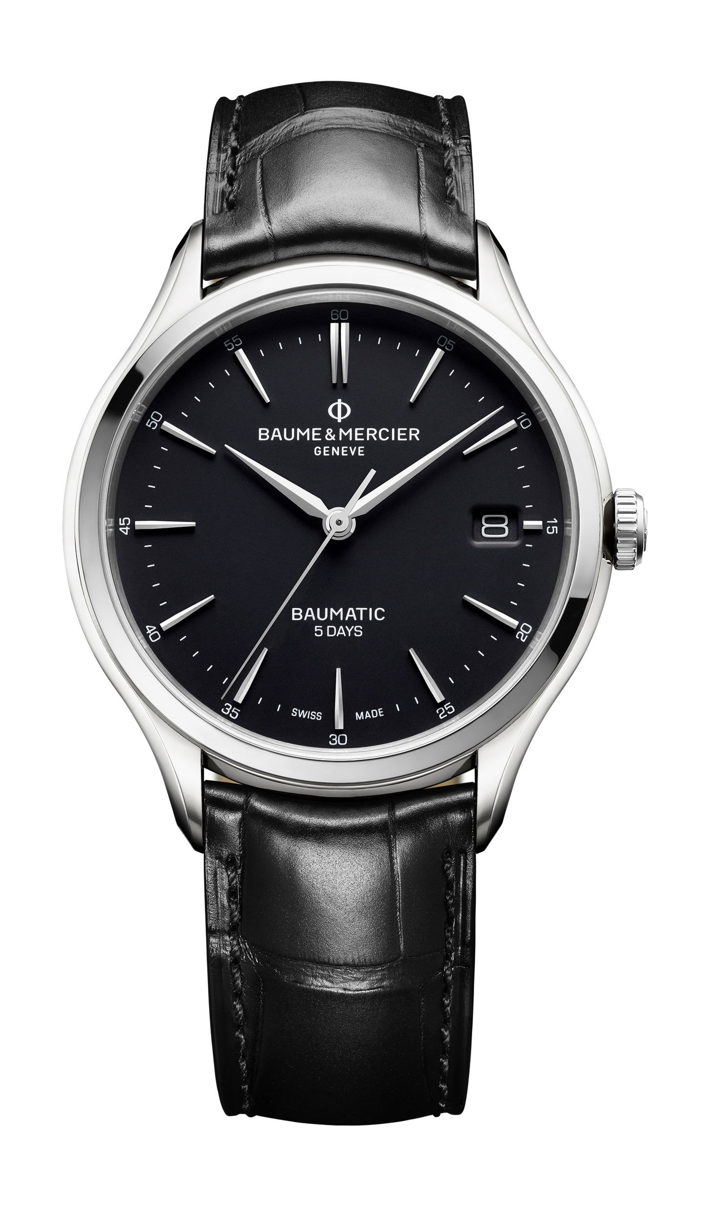 Baume & Mercier Clifton Baumatic luxury timepiece - detailed view