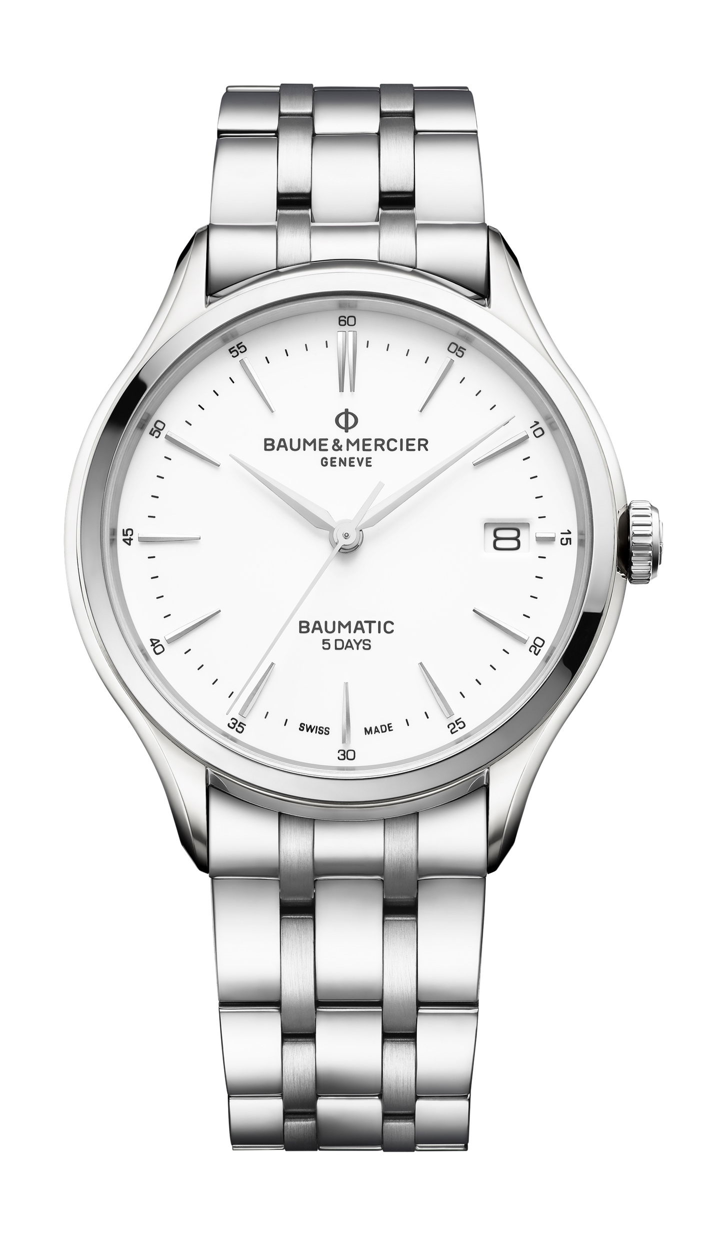 Baume & Mercier Clifton Baumatic luxury timepiece - detailed view