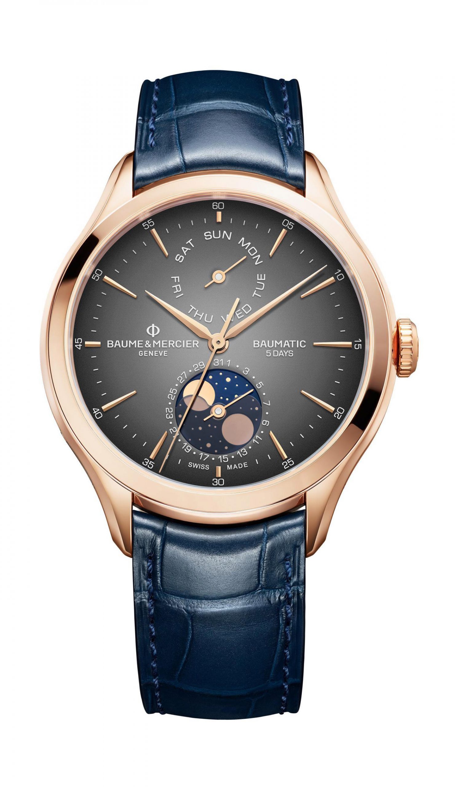 Baume & Mercier Clifton Baumatic luxury timepiece - detailed view