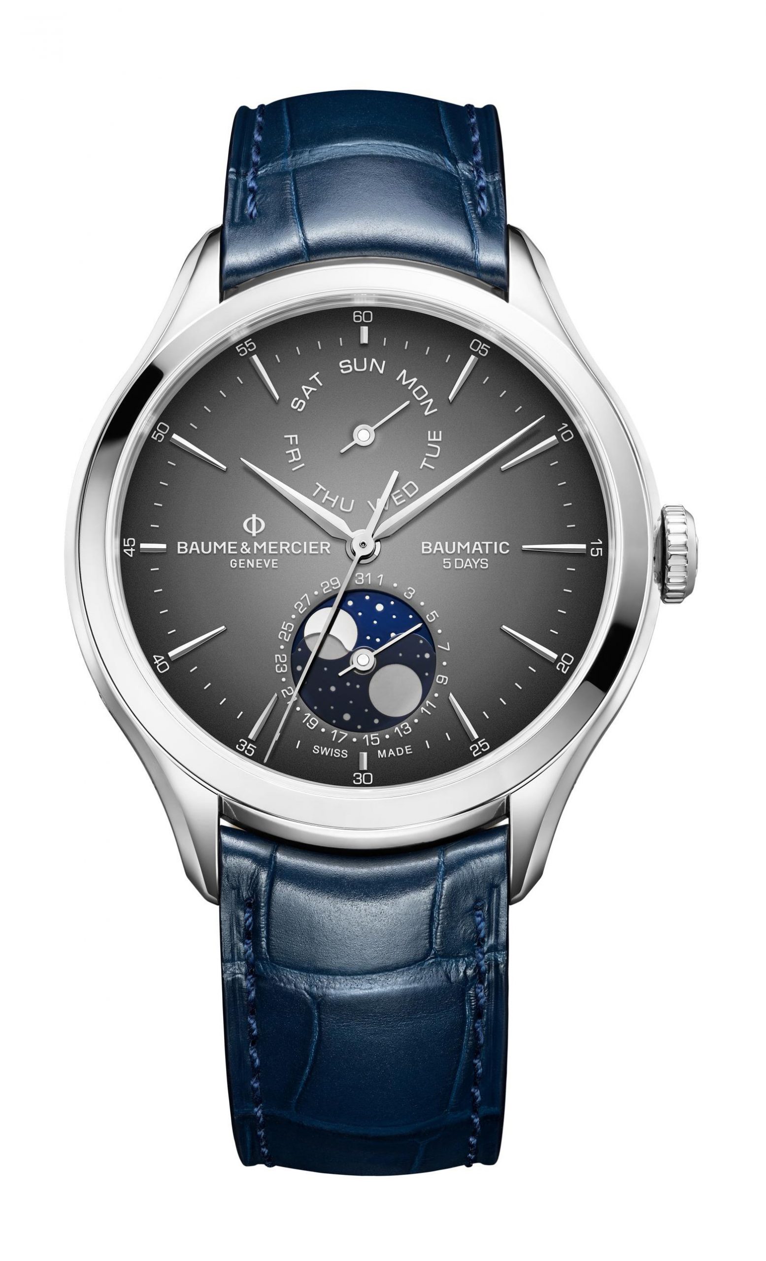 Baume & Mercier Clifton Baumatic luxury timepiece - detailed view