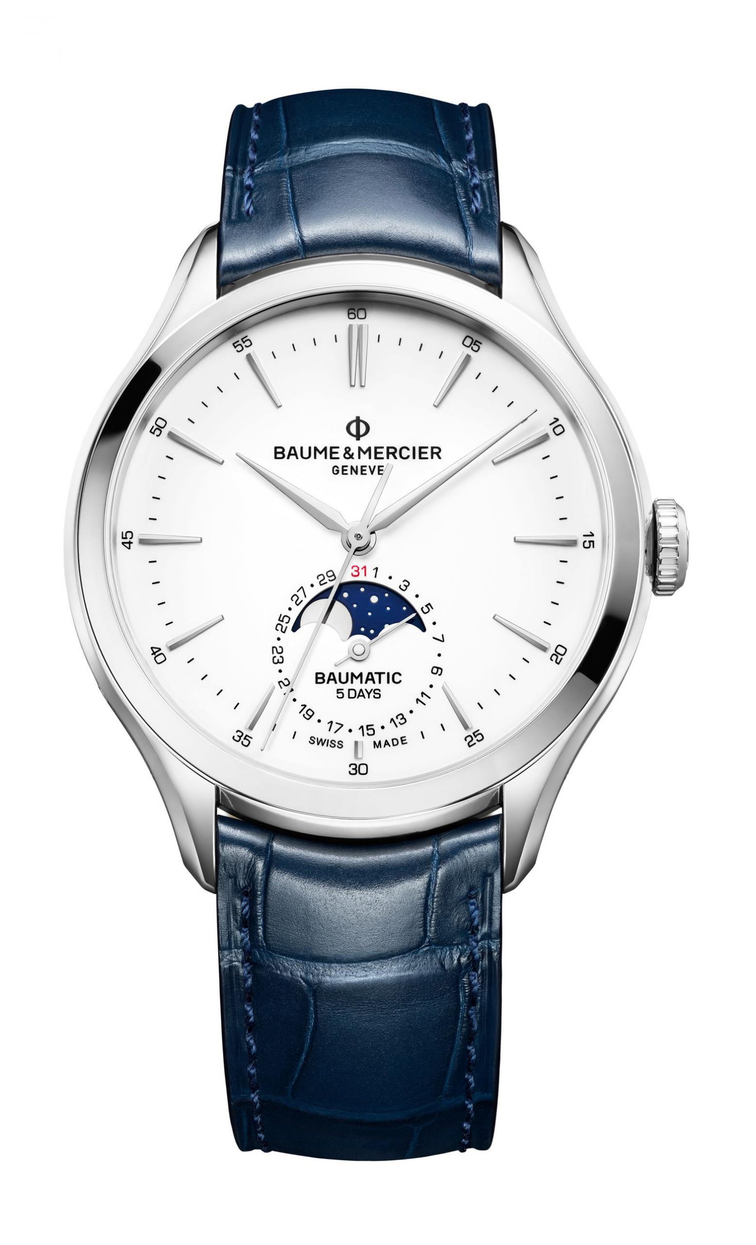 Baume & Mercier Clifton Baumatic luxury timepiece - detailed view