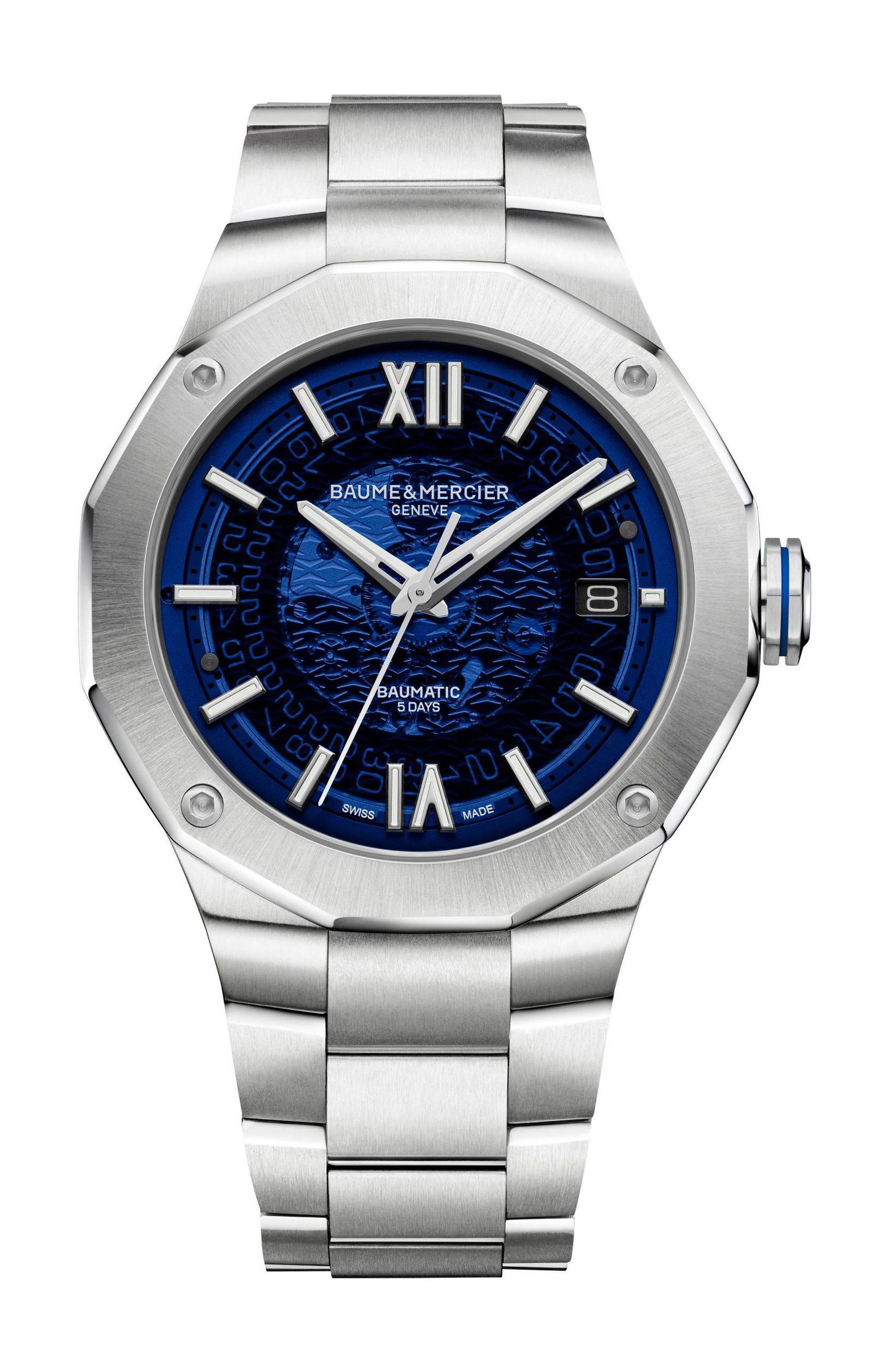 Baume & Mercier Riviera luxury timepiece - detailed view