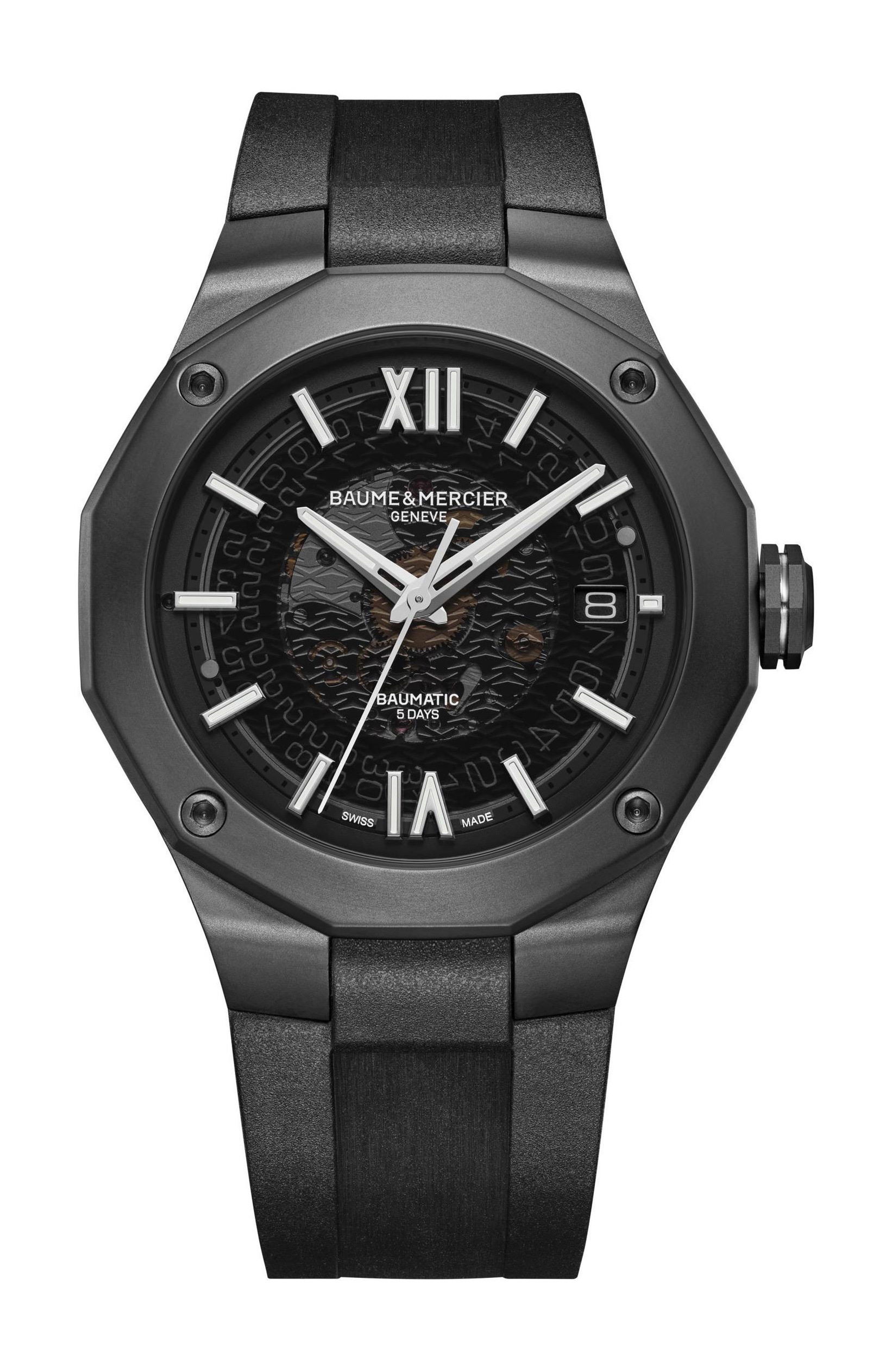 Baume & Mercier Riviera luxury timepiece - detailed view