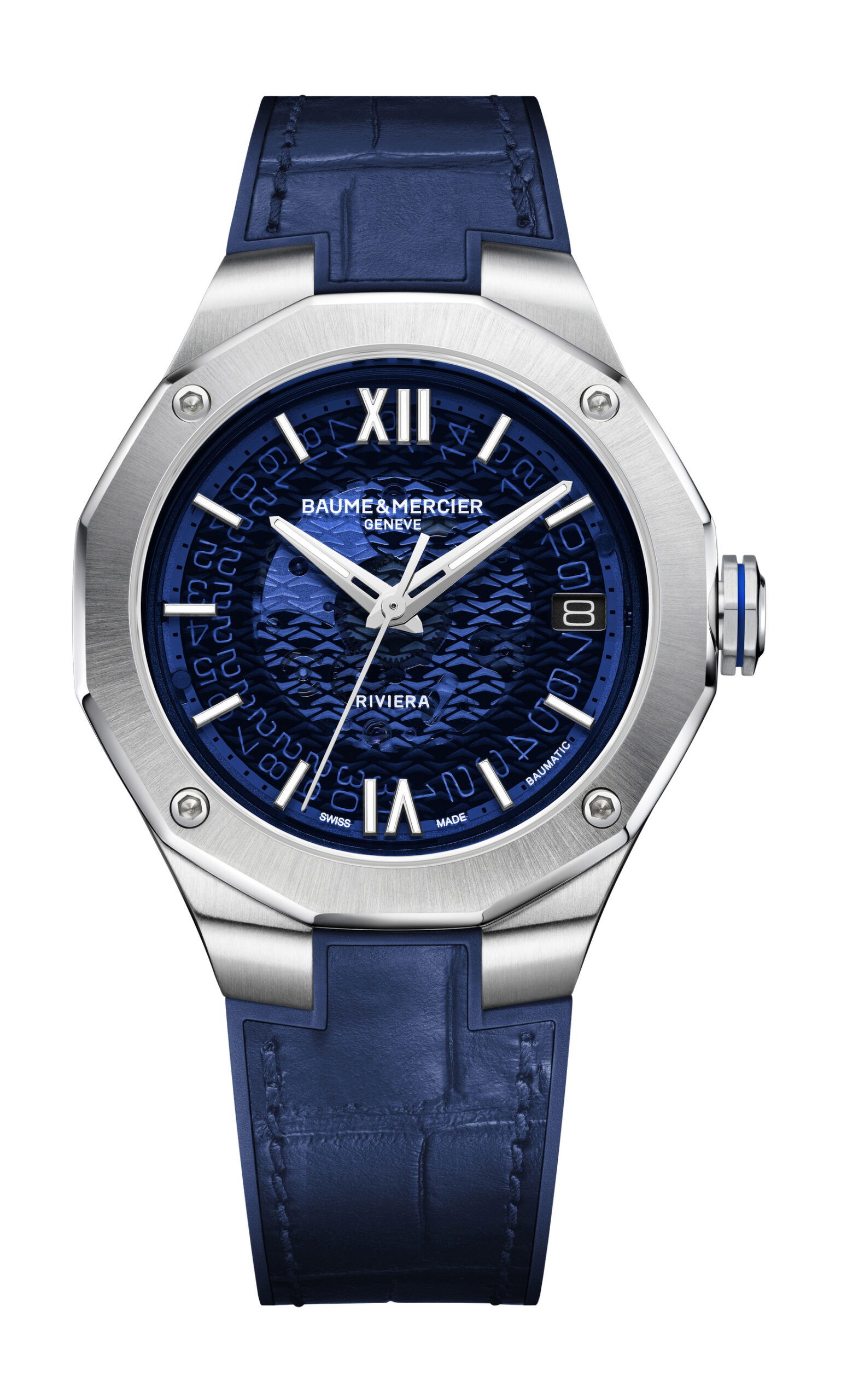 Baume & Mercier Riviera luxury timepiece - detailed view
