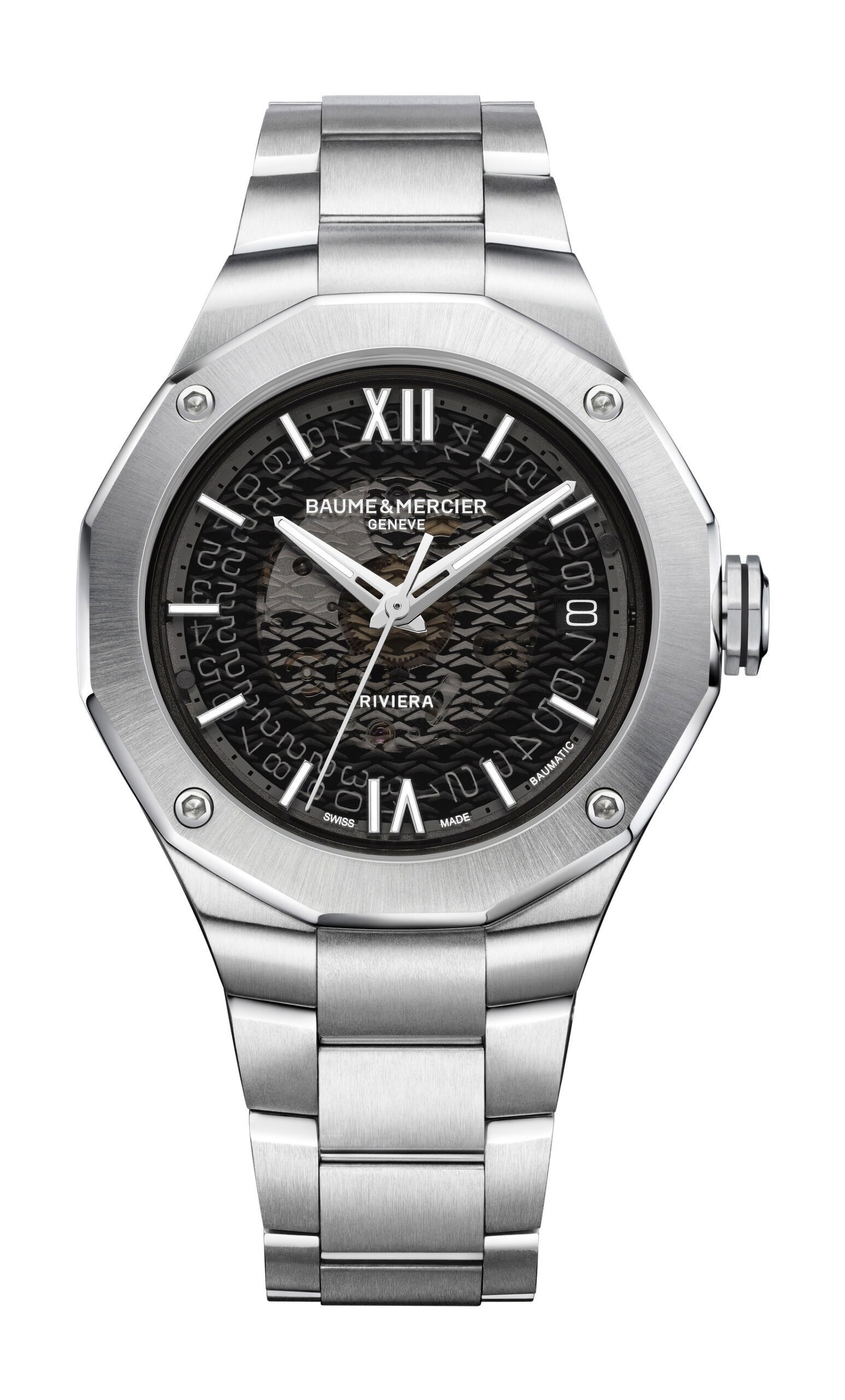 Baume & Mercier Riviera luxury timepiece - detailed view