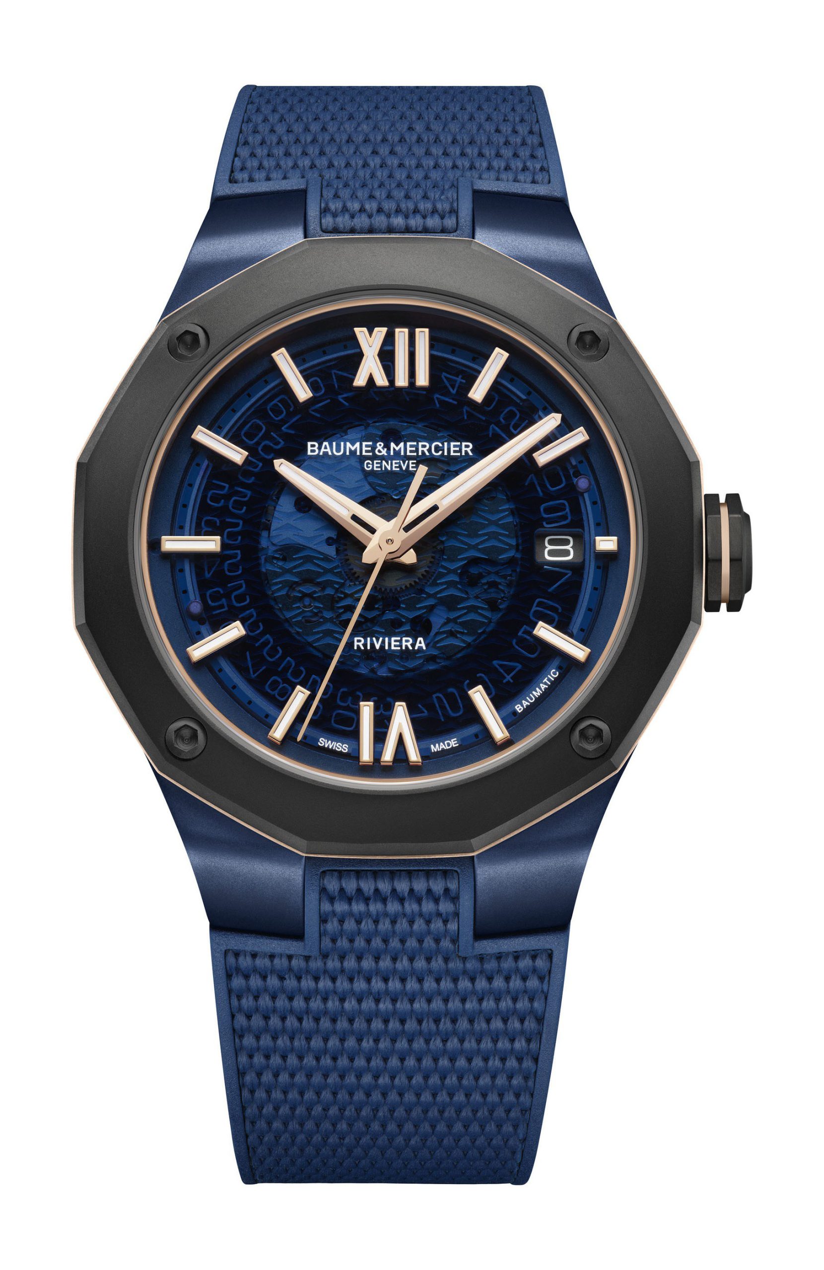 Baume & Mercier Riviera Acier-Titane luxury timepiece - detailed view