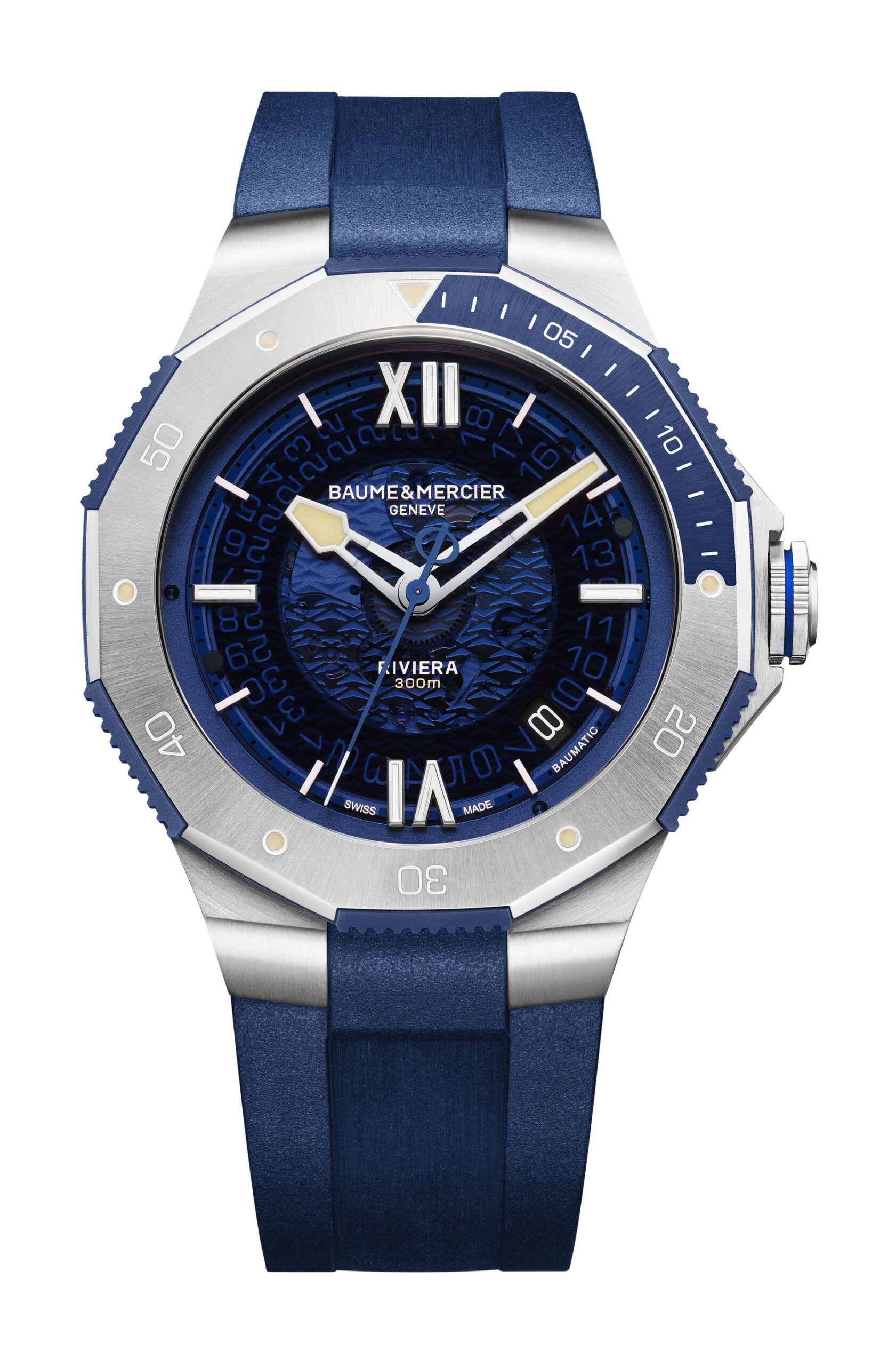 Baume & Mercier Riviera Azur 300M luxury timepiece - detailed view