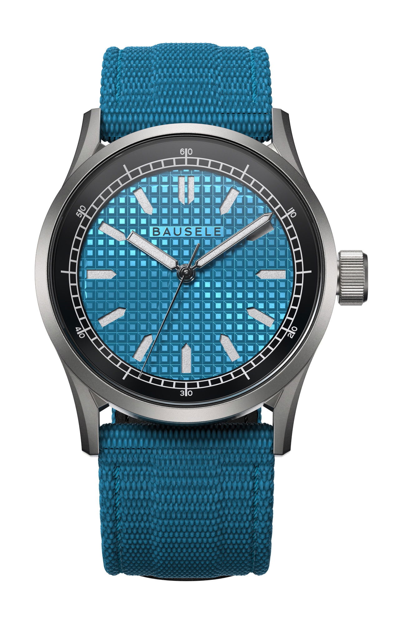 Bausele Field Good GBR Blue luxury timepiece - detailed view